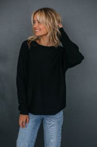 Brylee Lightweight Sweater - Black sold by Wild Oak Boutique