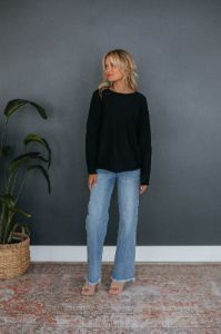 Brylee Lightweight Sweater - Black sold by Wild Oak Boutique