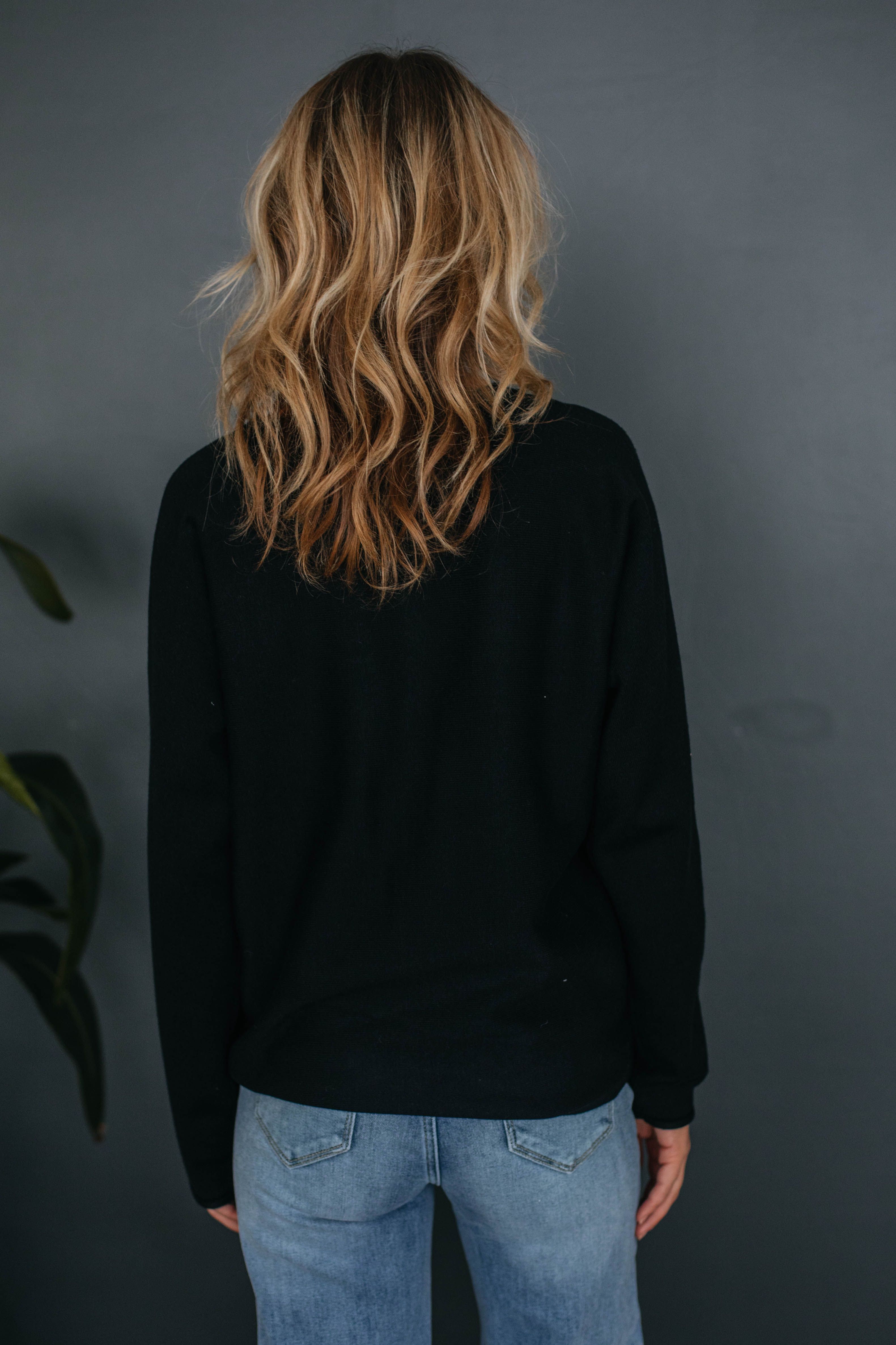 Brylee Lightweight Sweater - Black sold by Wild Oak Boutique product image thumbnail 4