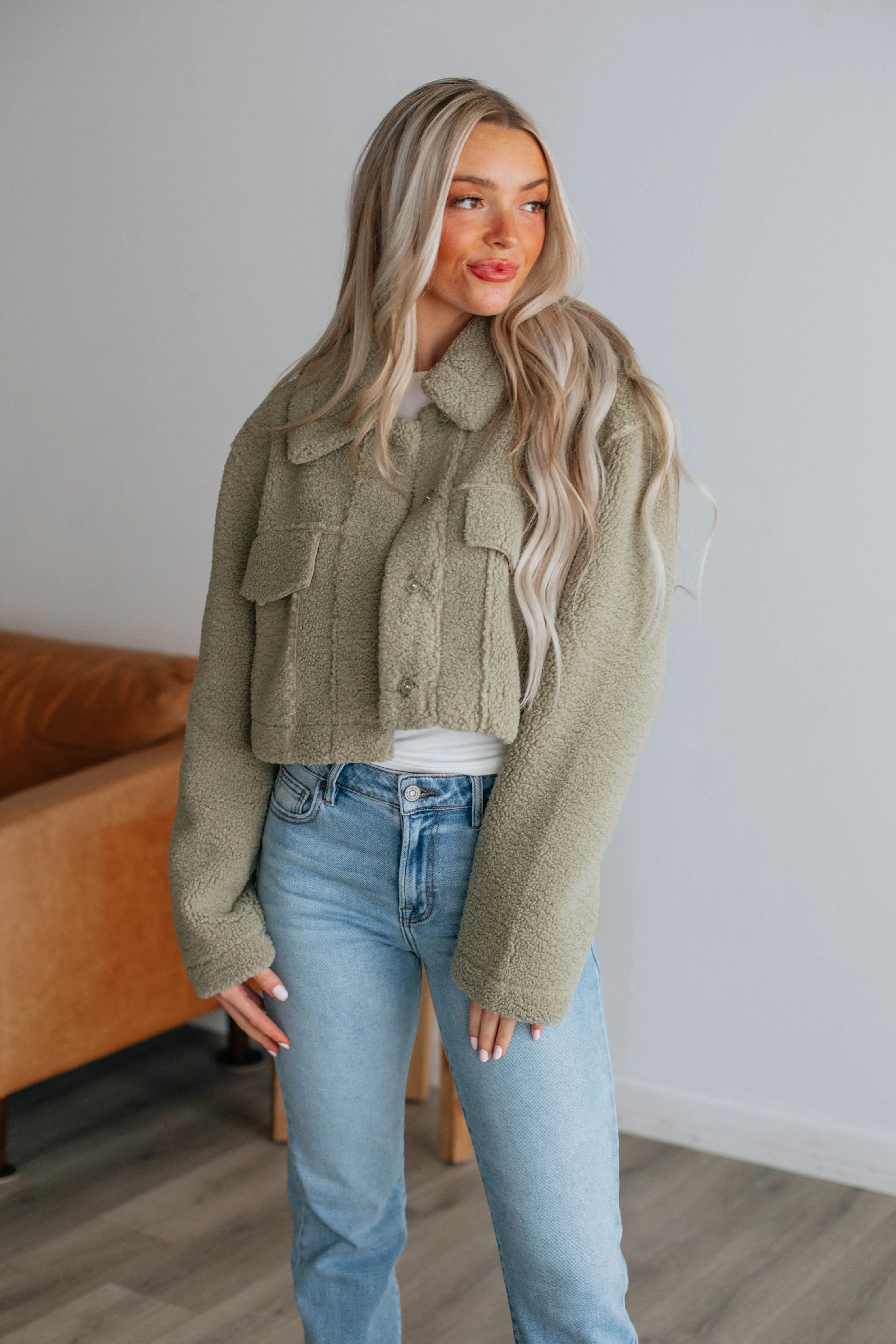 Mazie Cropped Shacket sold by Wild Oak Boutique product image thumbnail 5