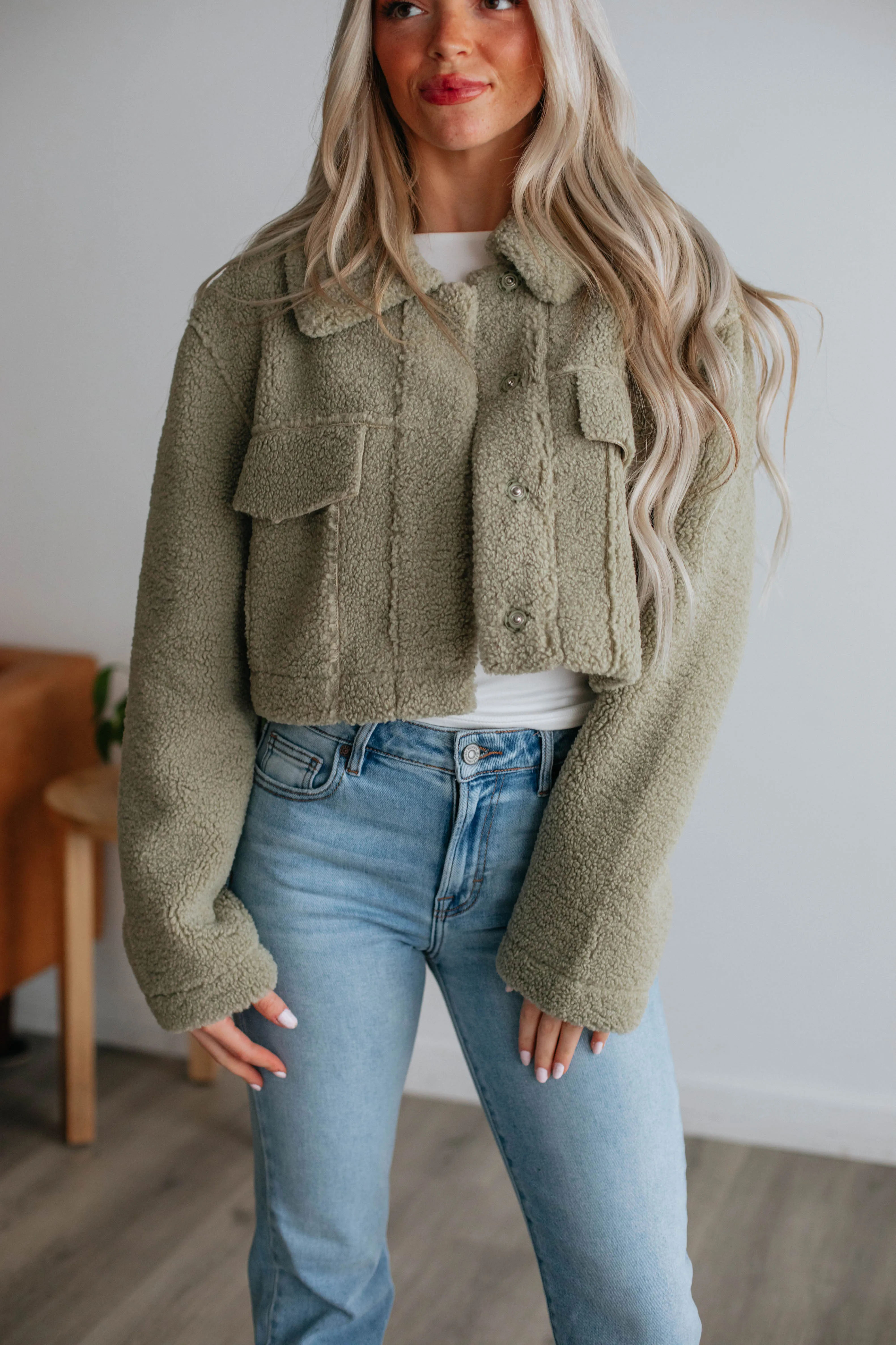 Mazie Cropped Shacket sold by Wild Oak Boutique