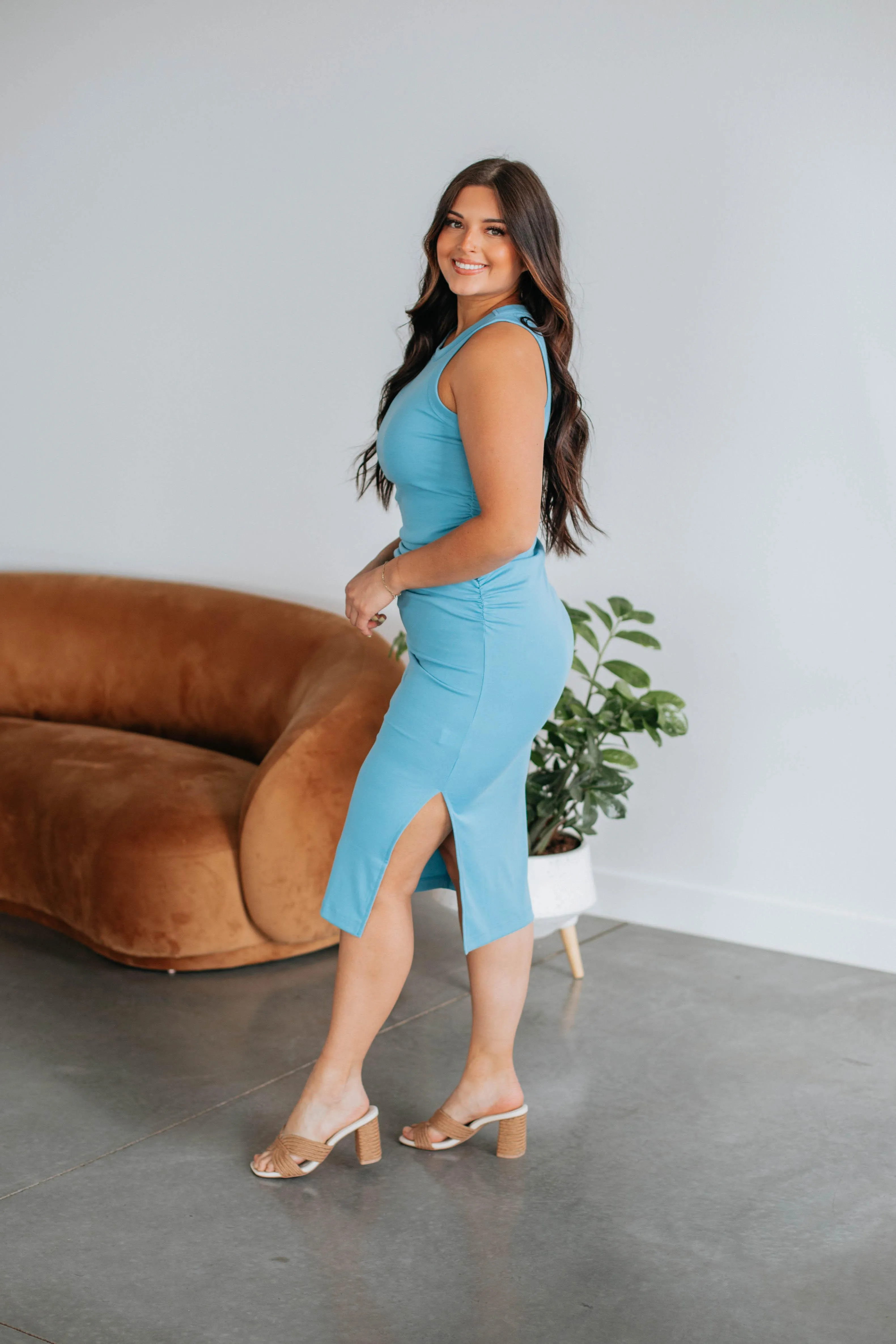 Molly Midi Dress - Sky Blue sold by Wild Oak Boutique product image thumbnail 4