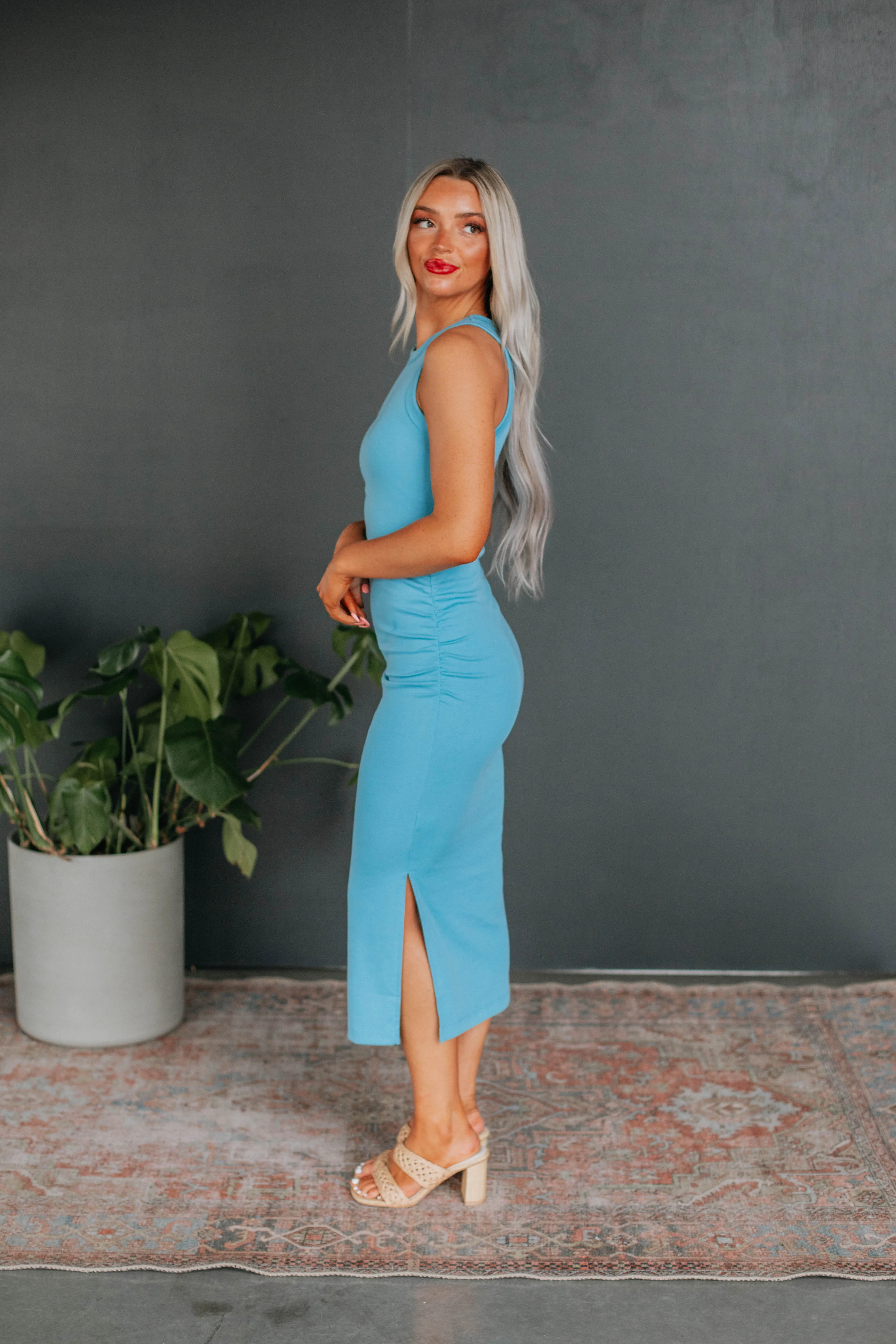 Molly Midi Dress - Sky Blue sold by Wild Oak Boutique product image thumbnail 2