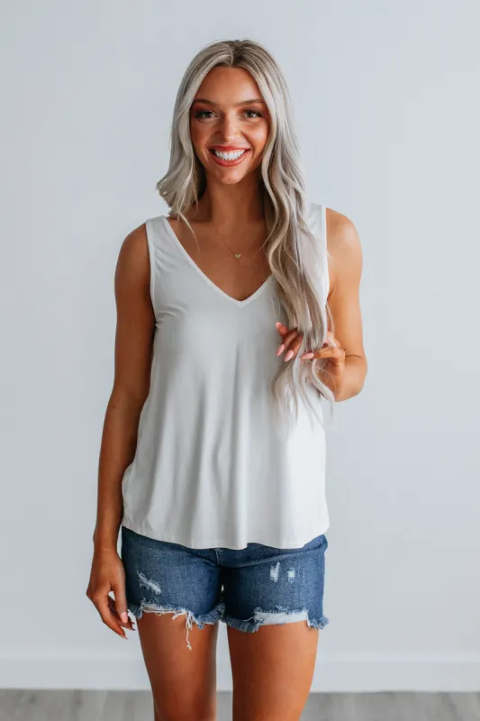Linley Basic Tank - Ivory sold by Wild Oak Boutique