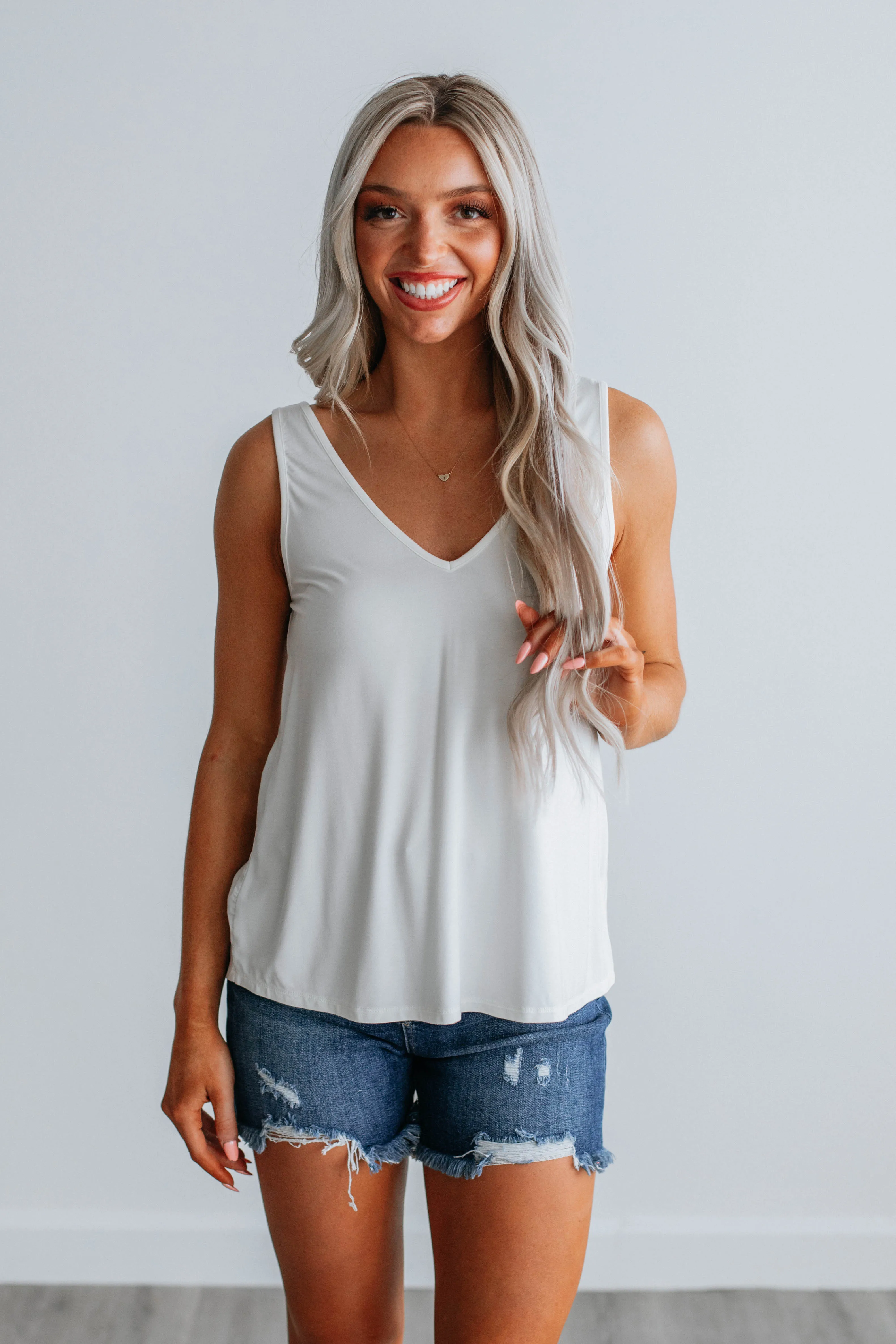 Linley Basic Tank - Ivory sold by Wild Oak Boutique