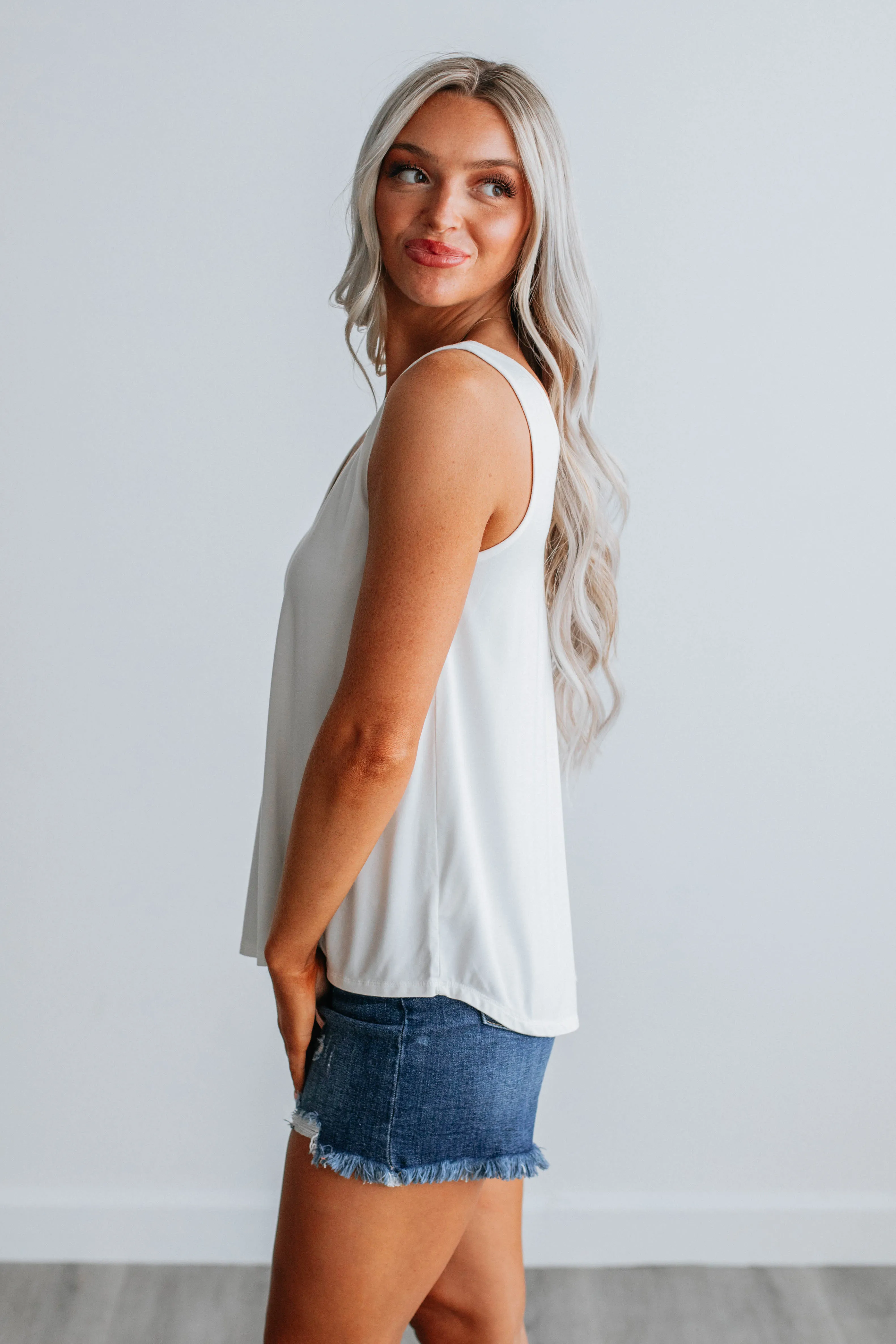 Linley Basic Tank - Ivory sold by Wild Oak Boutique product image thumbnail 3