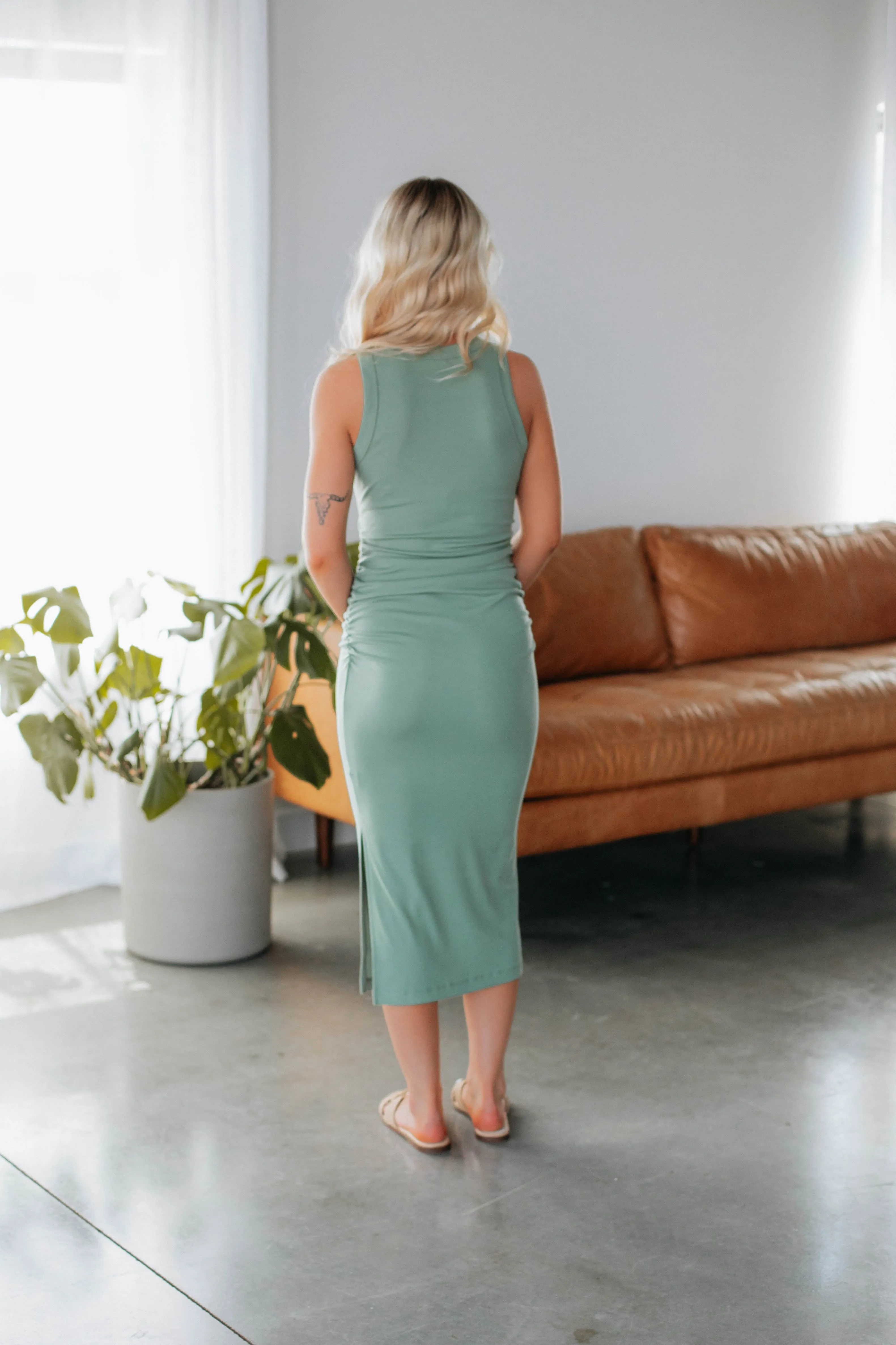 Molly Midi Dress - Sprout sold by Wild Oak Boutique product image thumbnail 3