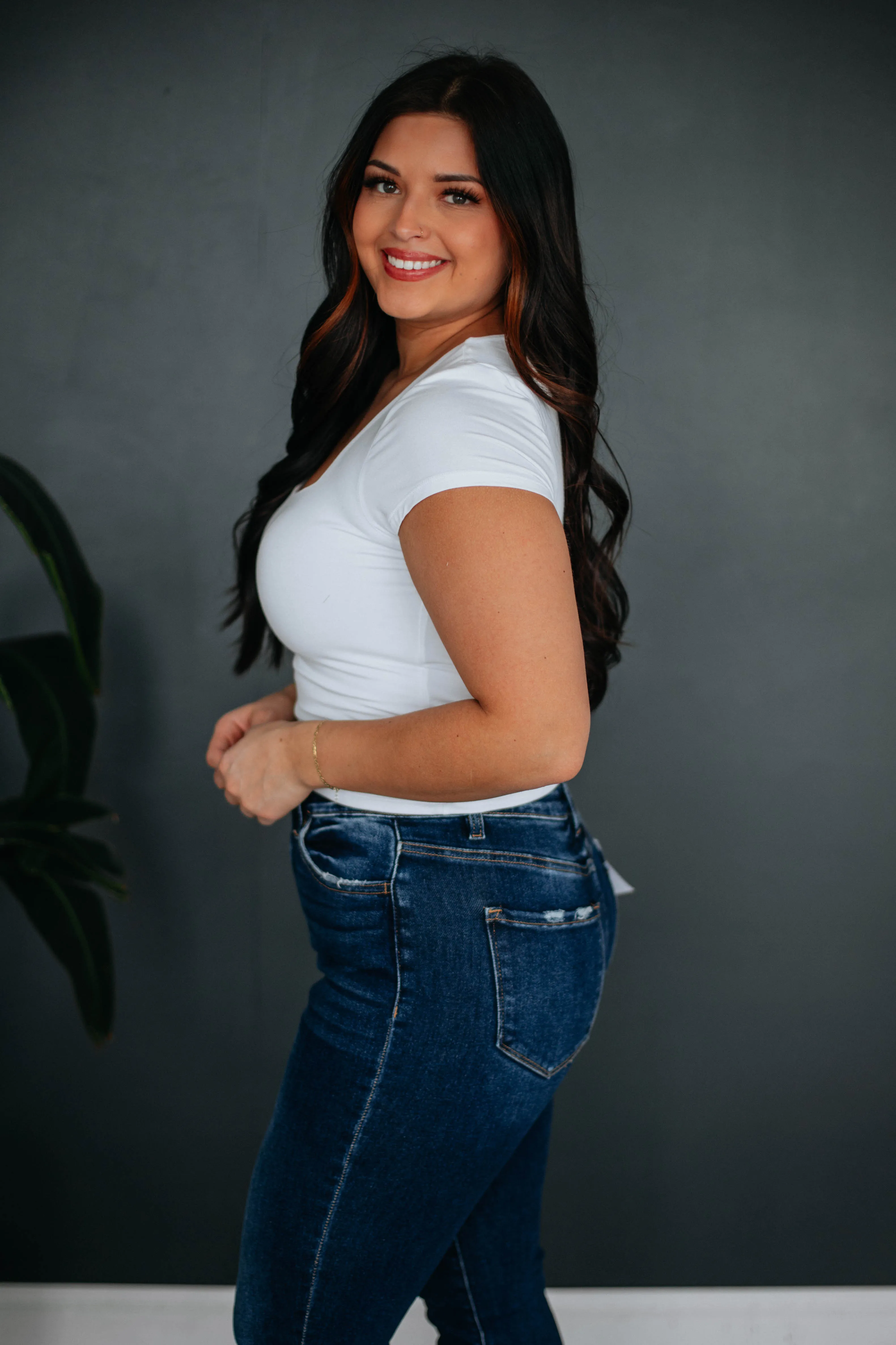 Jace Basic Top - Ivory sold by Wild Oak Boutique product image thumbnail 4