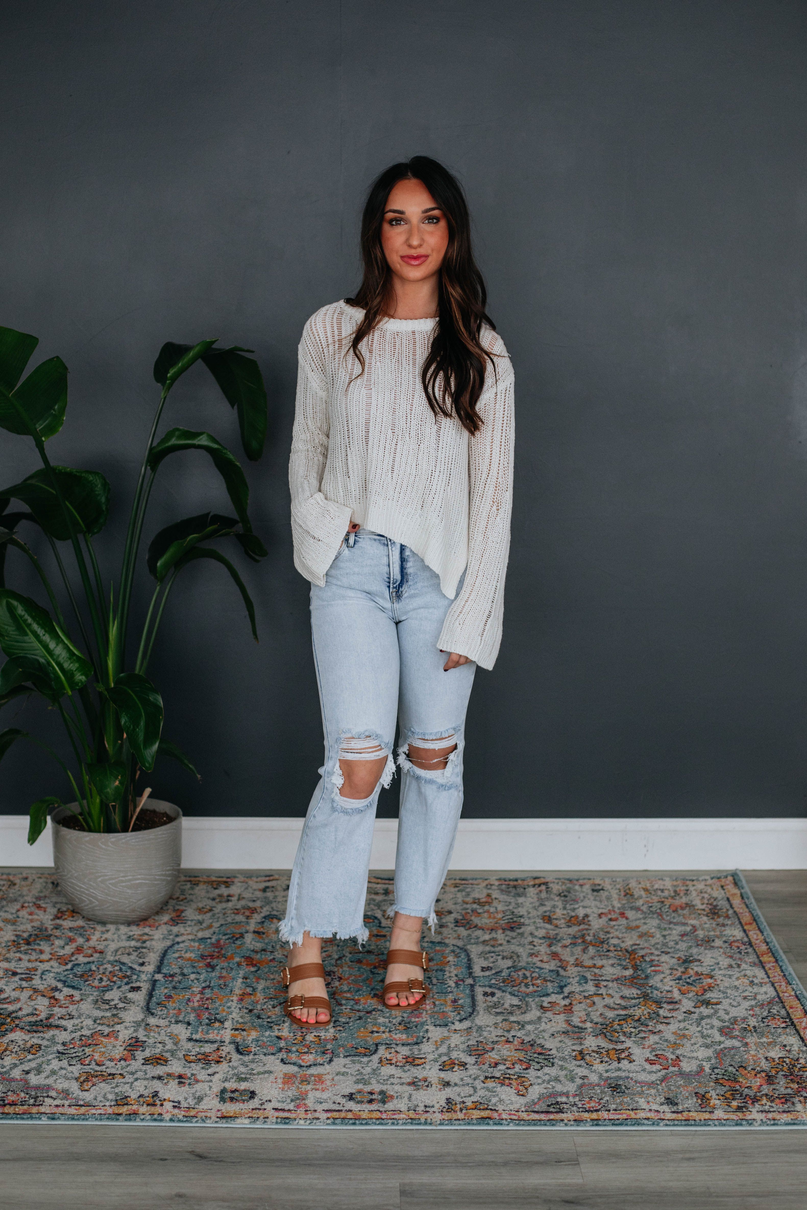 Fauna Distressed Sweater sold by Wild Oak Boutique product image thumbnail 3