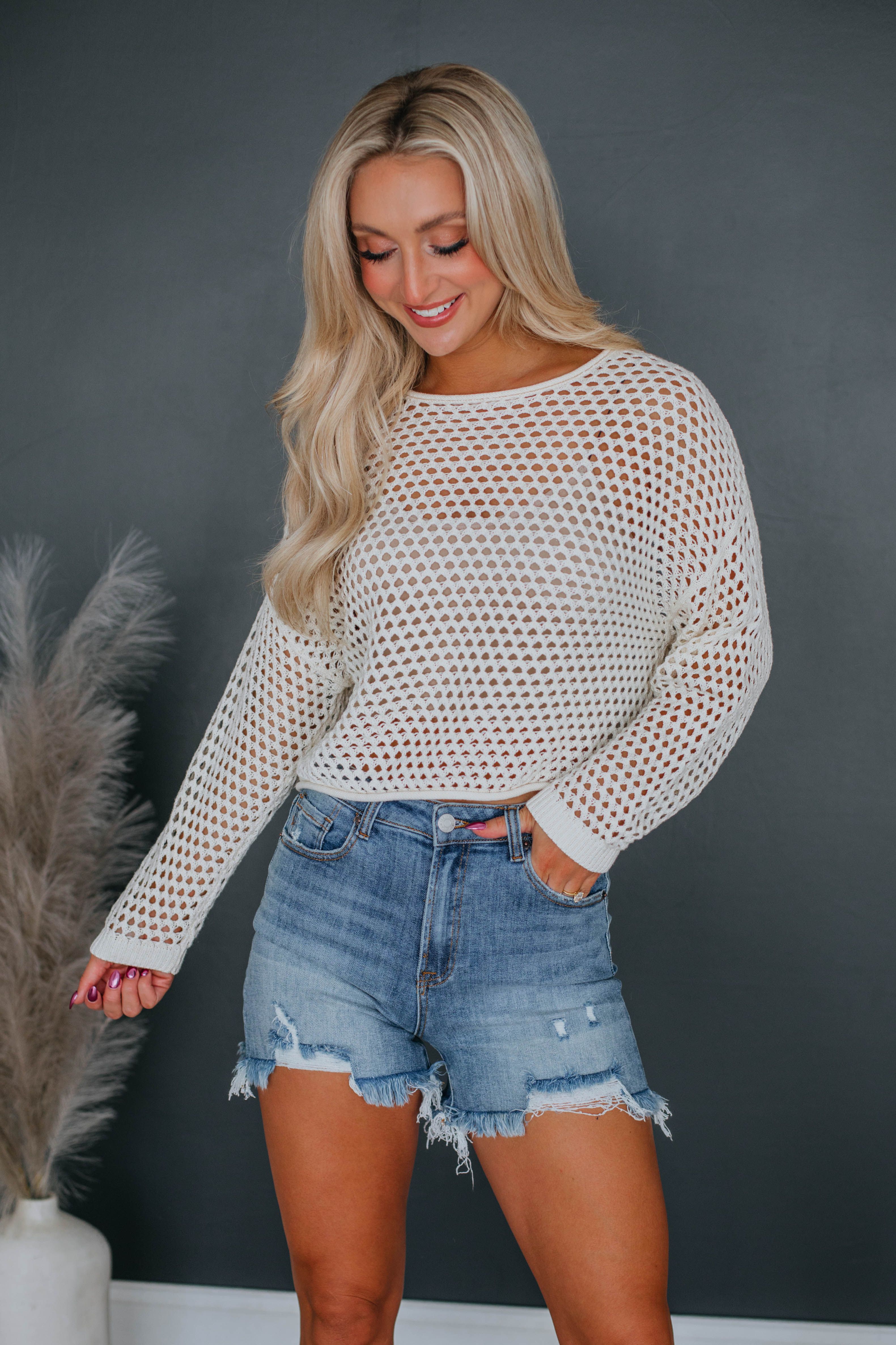 Shirley Crochet Top - Natural sold by Wild Oak Boutique product image thumbnail 3