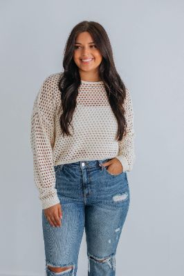 Shirley Crochet Top - Natural sold by Wild Oak Boutique