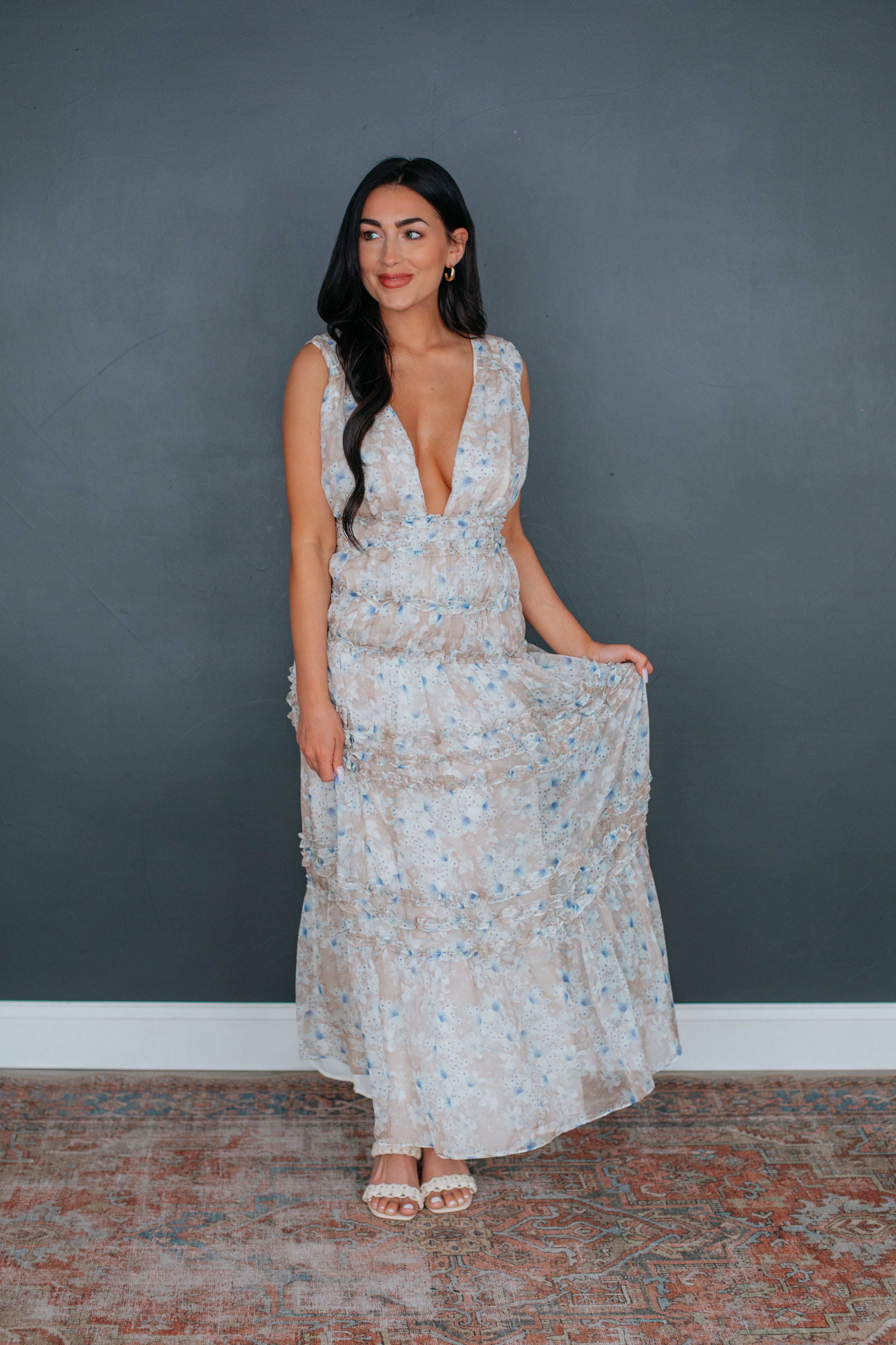 Dava Floral Dress sold by Wild Oak Boutique