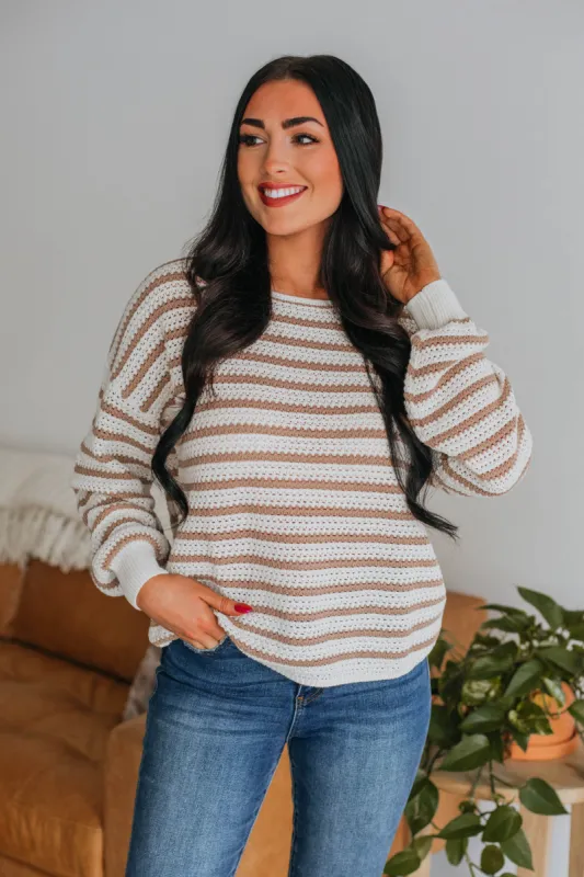 Megan Striped Sweater sold by Wild Oak Boutique