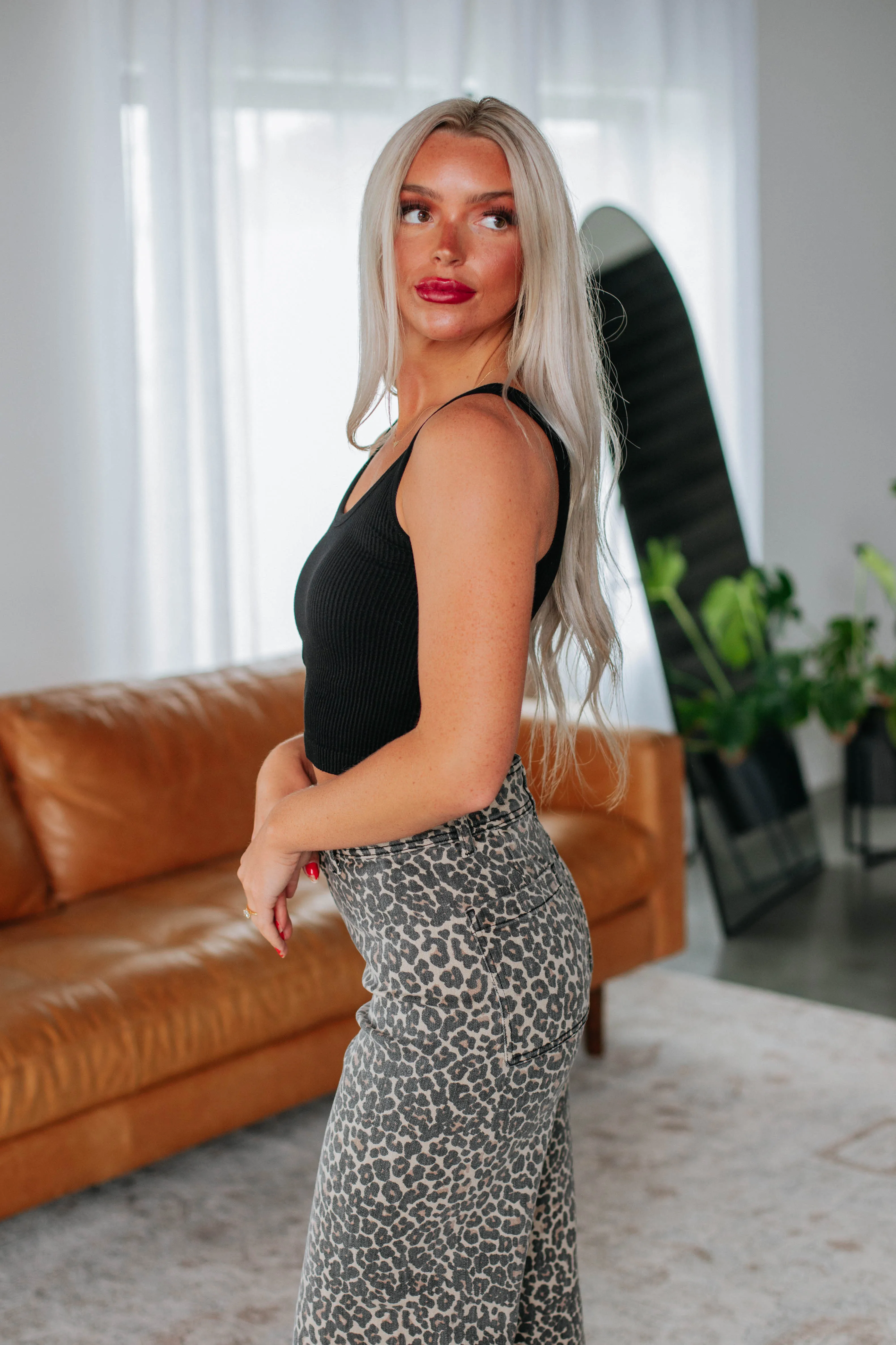 Ambra Ribbed Tank - Black sold by Wild Oak Boutique product image thumbnail 3