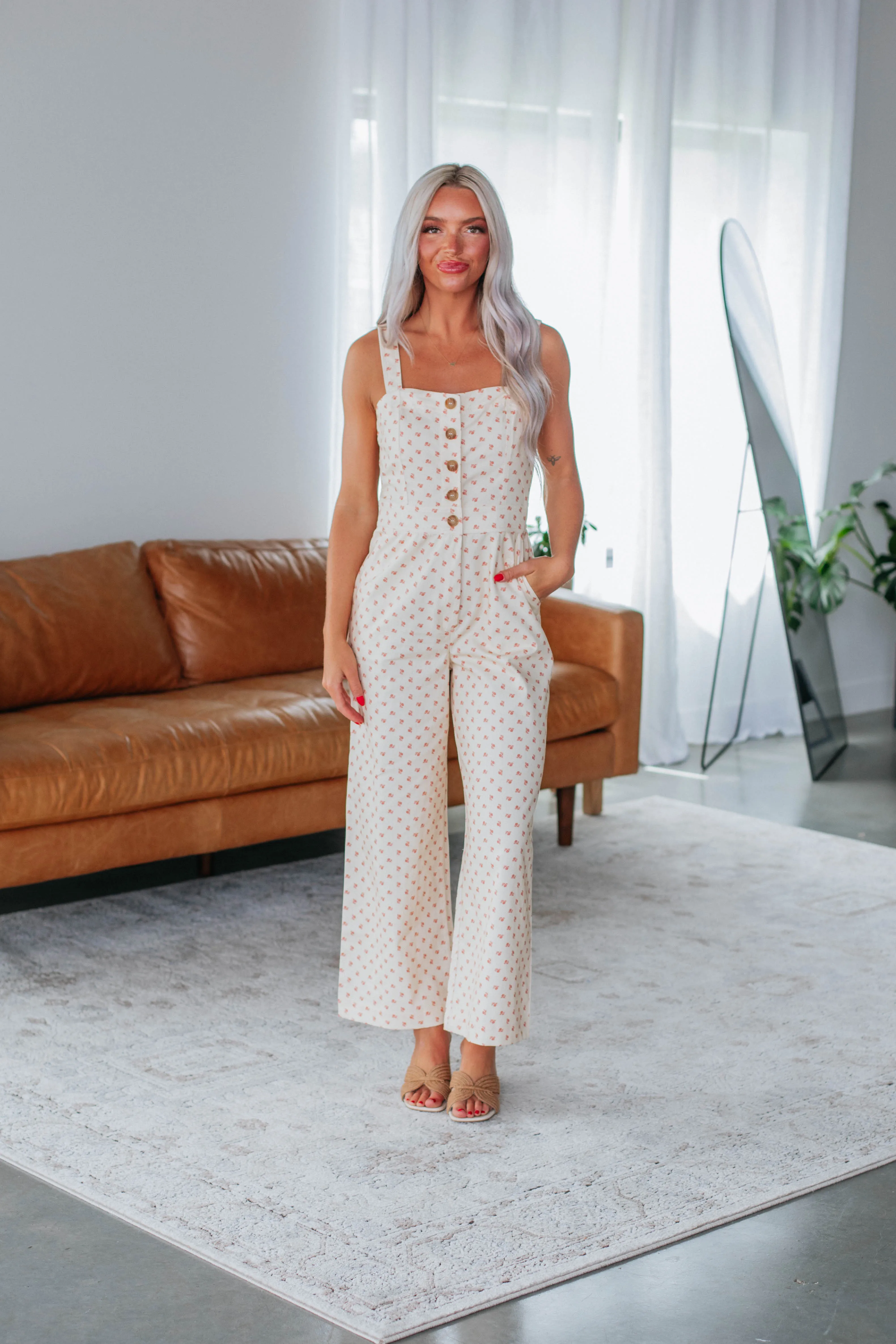 Jeanine Floral Jumpsuit sold by Wild Oak Boutique product image thumbnail 5