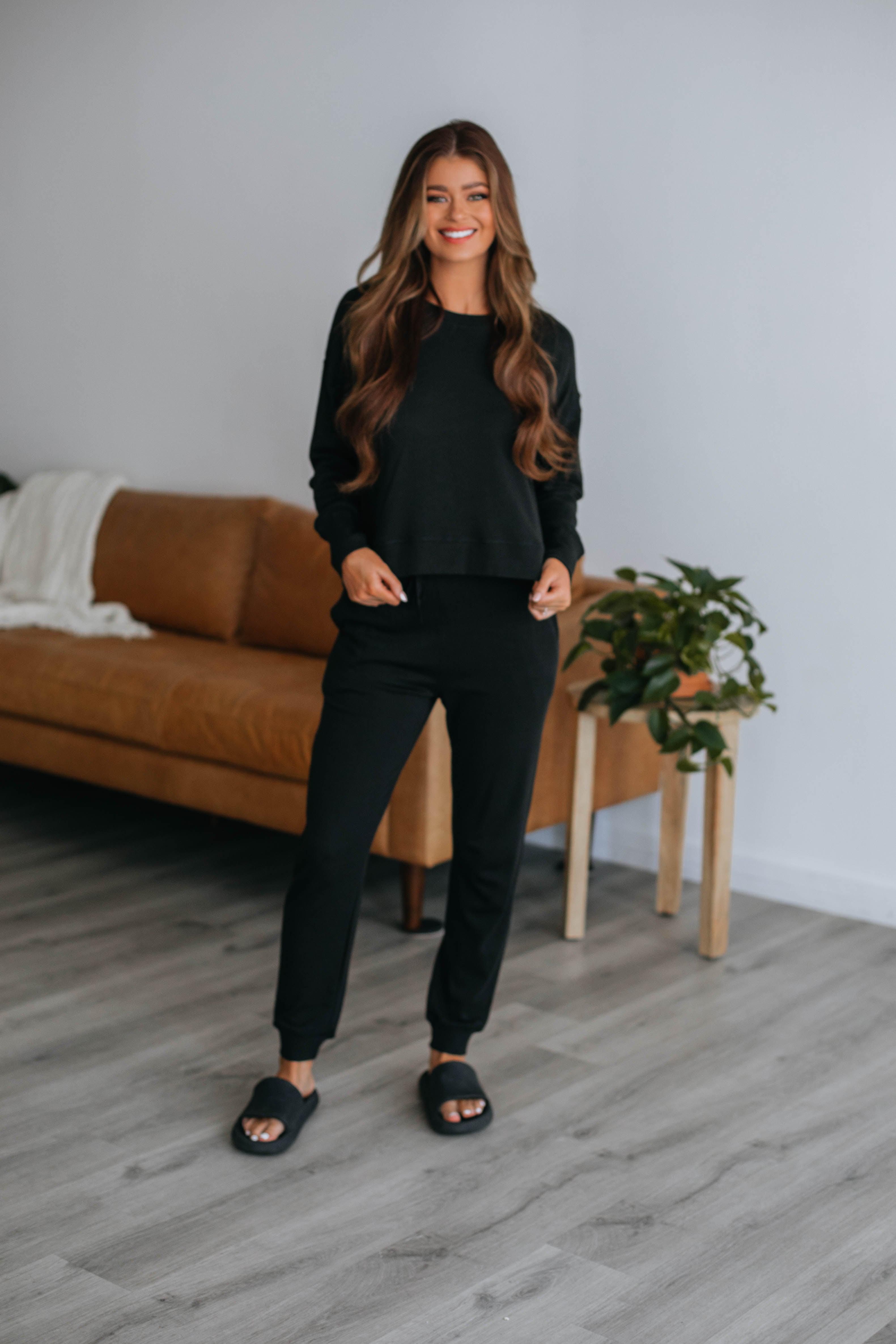 Merritt Lounge Joggers - Black sold by Wild Oak Boutique product image thumbnail 5