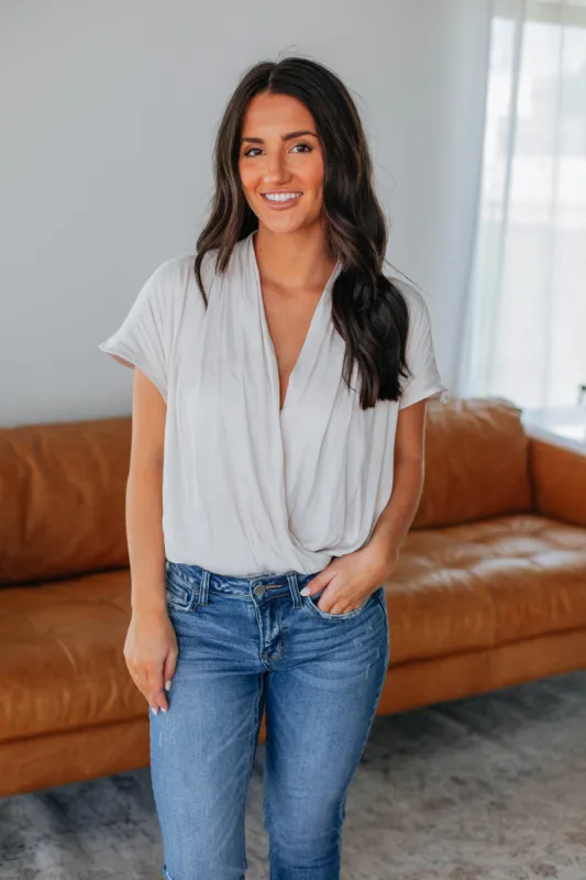 Cherie Satin Bodysuit sold by Wild Oak Boutique