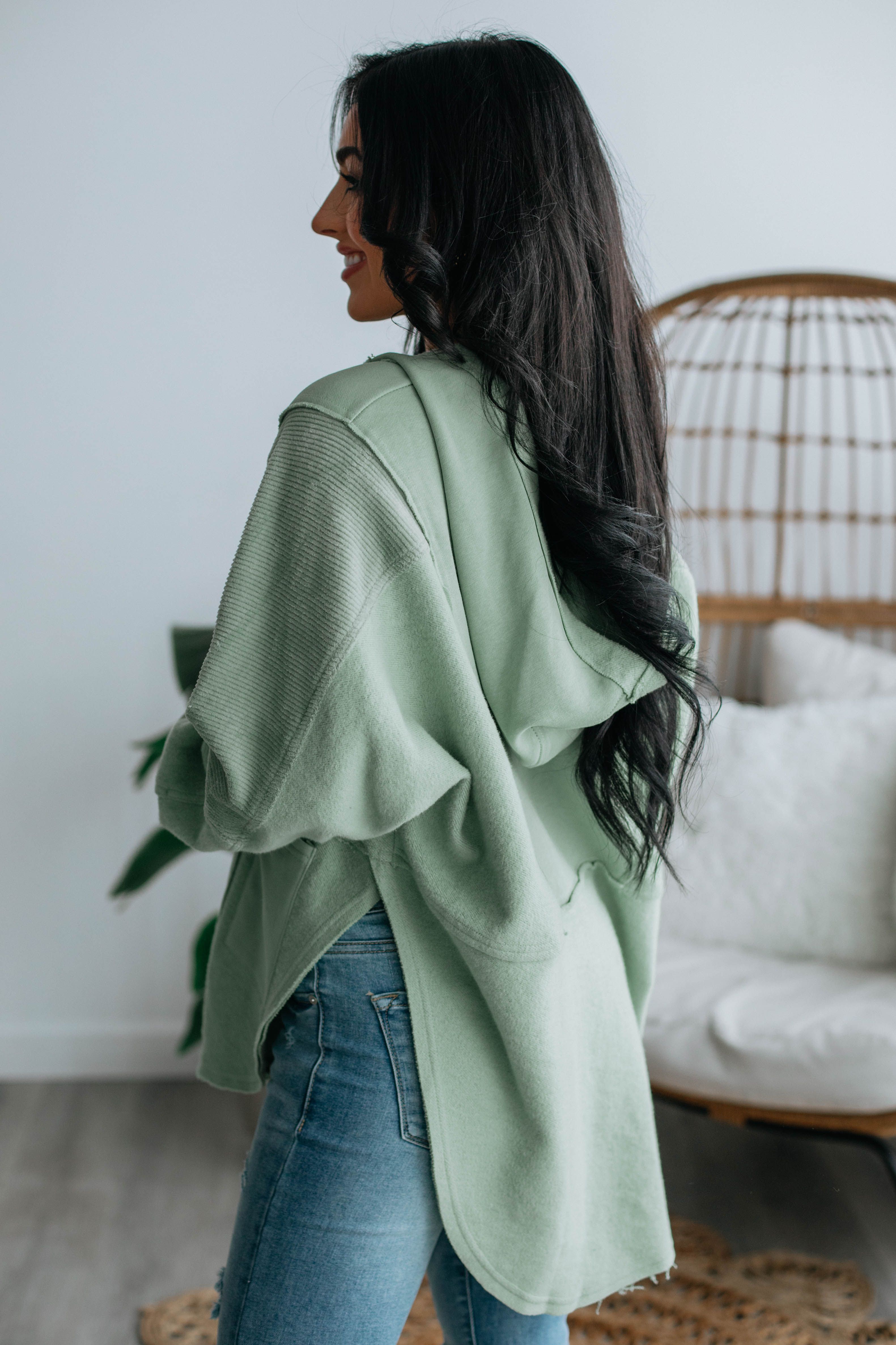 Malia Henley Pullover - Sage sold by Wild Oak Boutique product image thumbnail 3