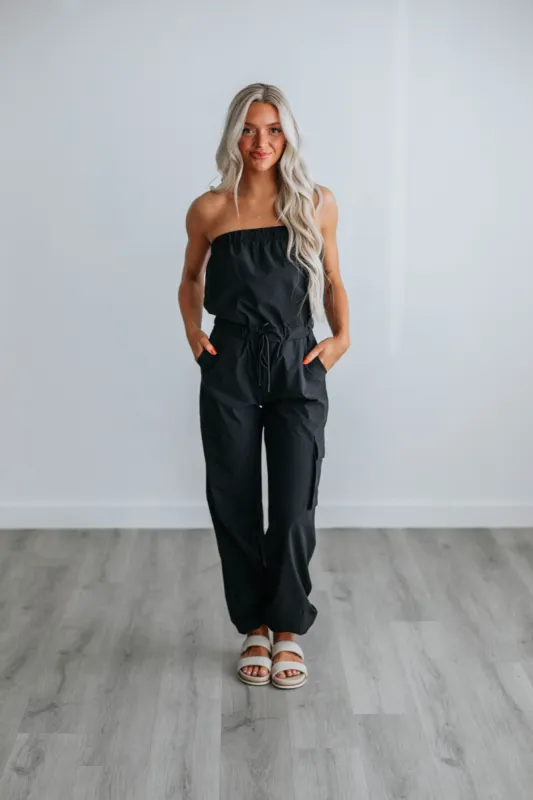 Kamari Active Jumpsuit - Black sold by Wild Oak Boutique
