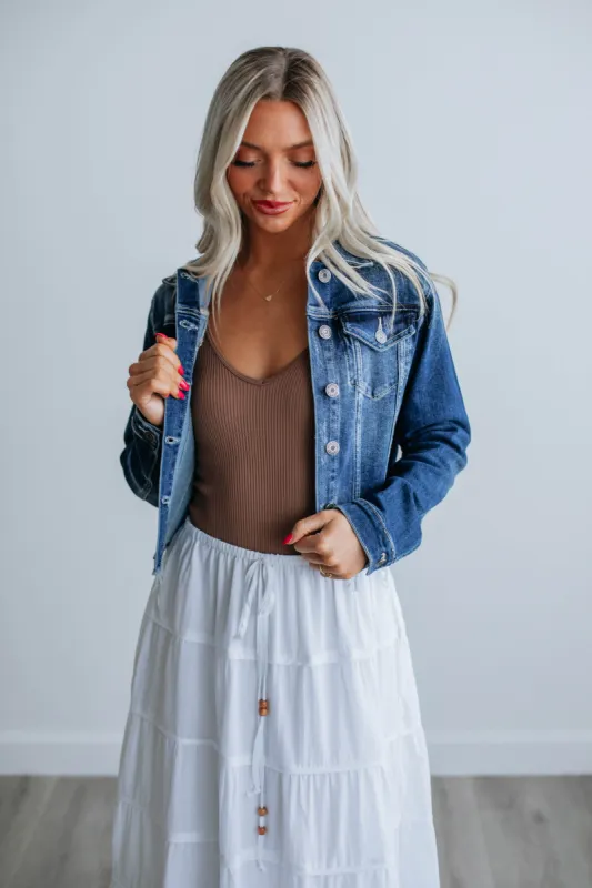 Jordie Risen Denim Jacket sold by Wild Oak Boutique