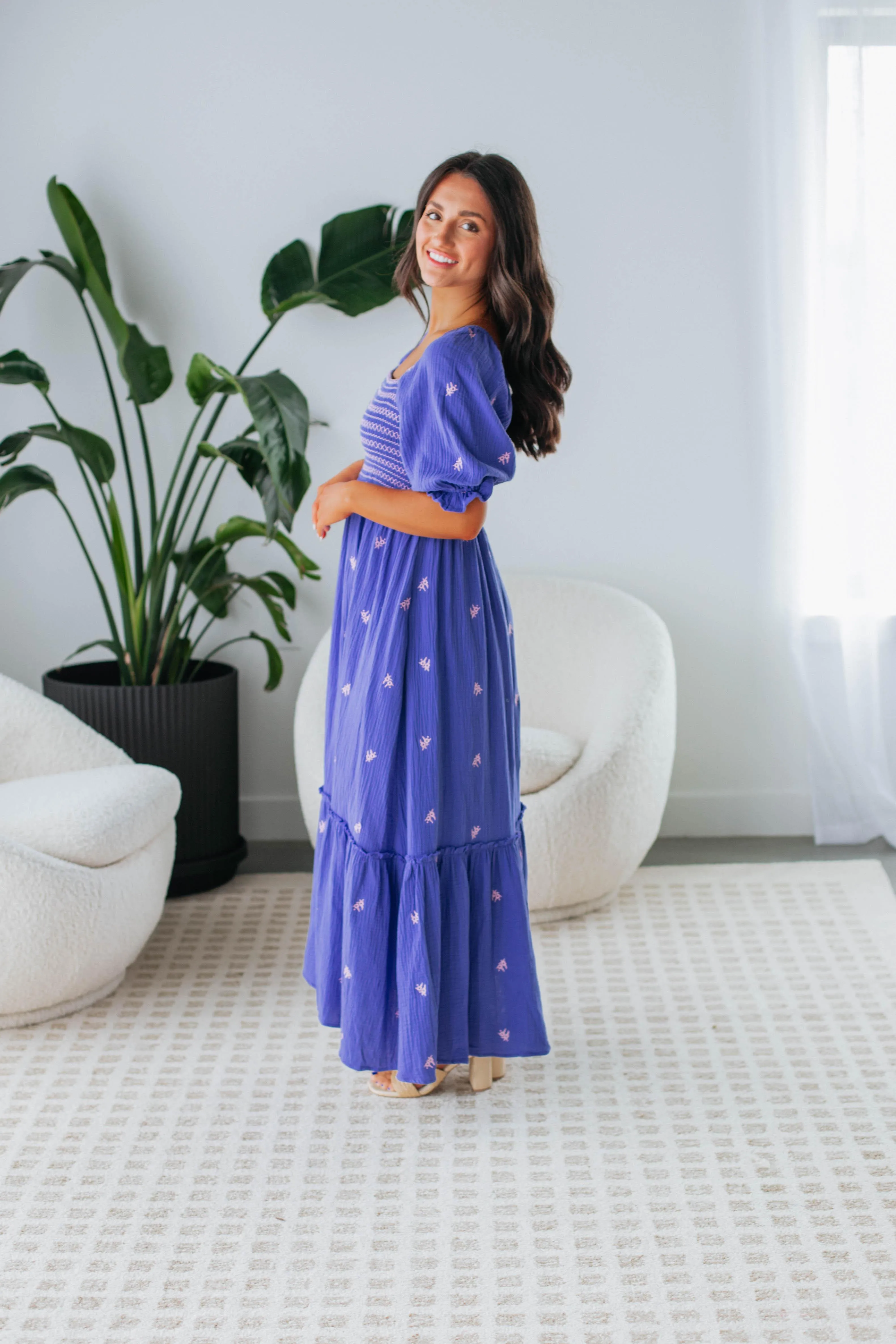Jada Midi Dress - Indigo sold by Wild Oak Boutique product image thumbnail 2
