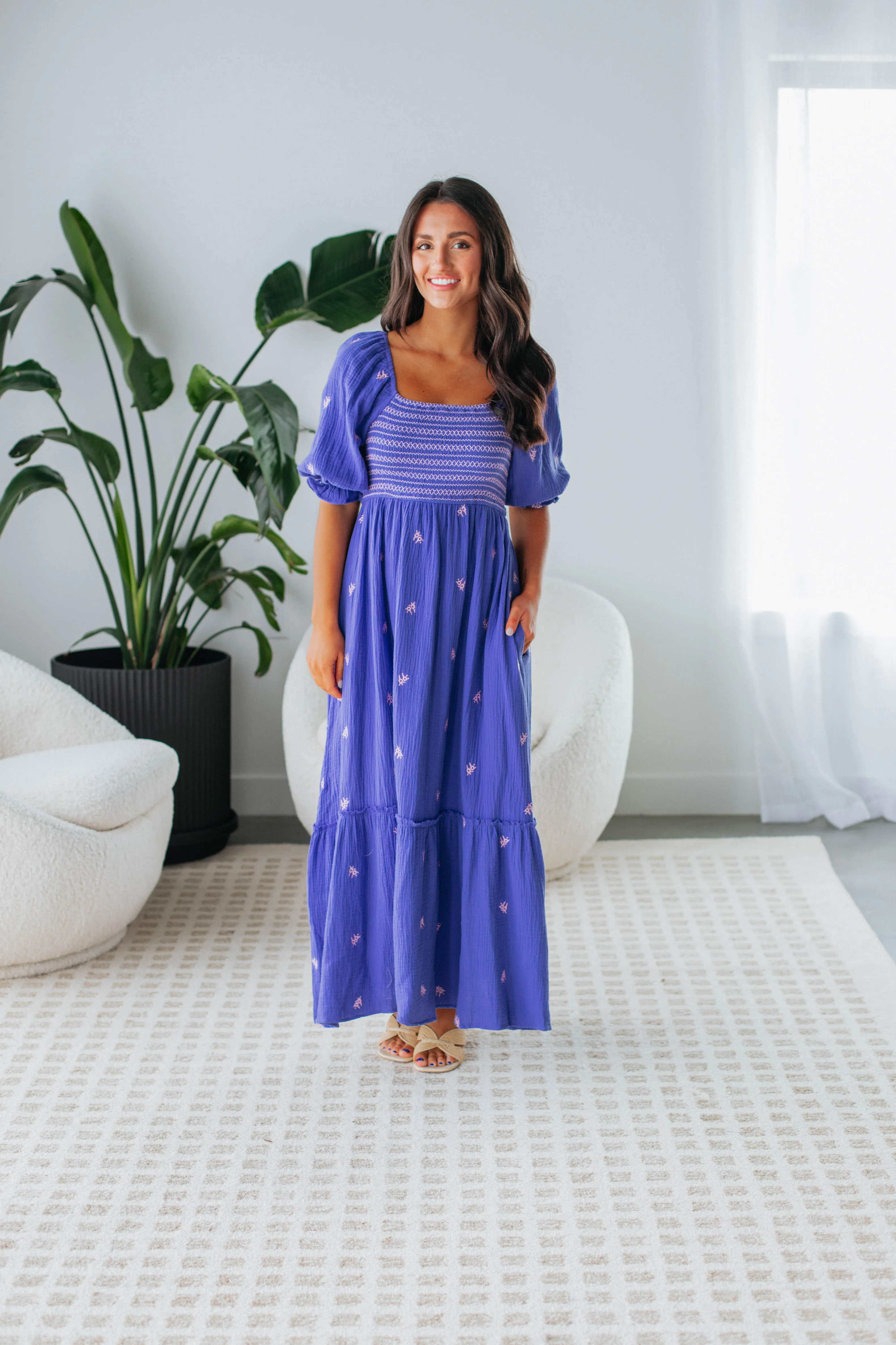 Jada Midi Dress - Indigo sold by Wild Oak Boutique product image thumbnail 3