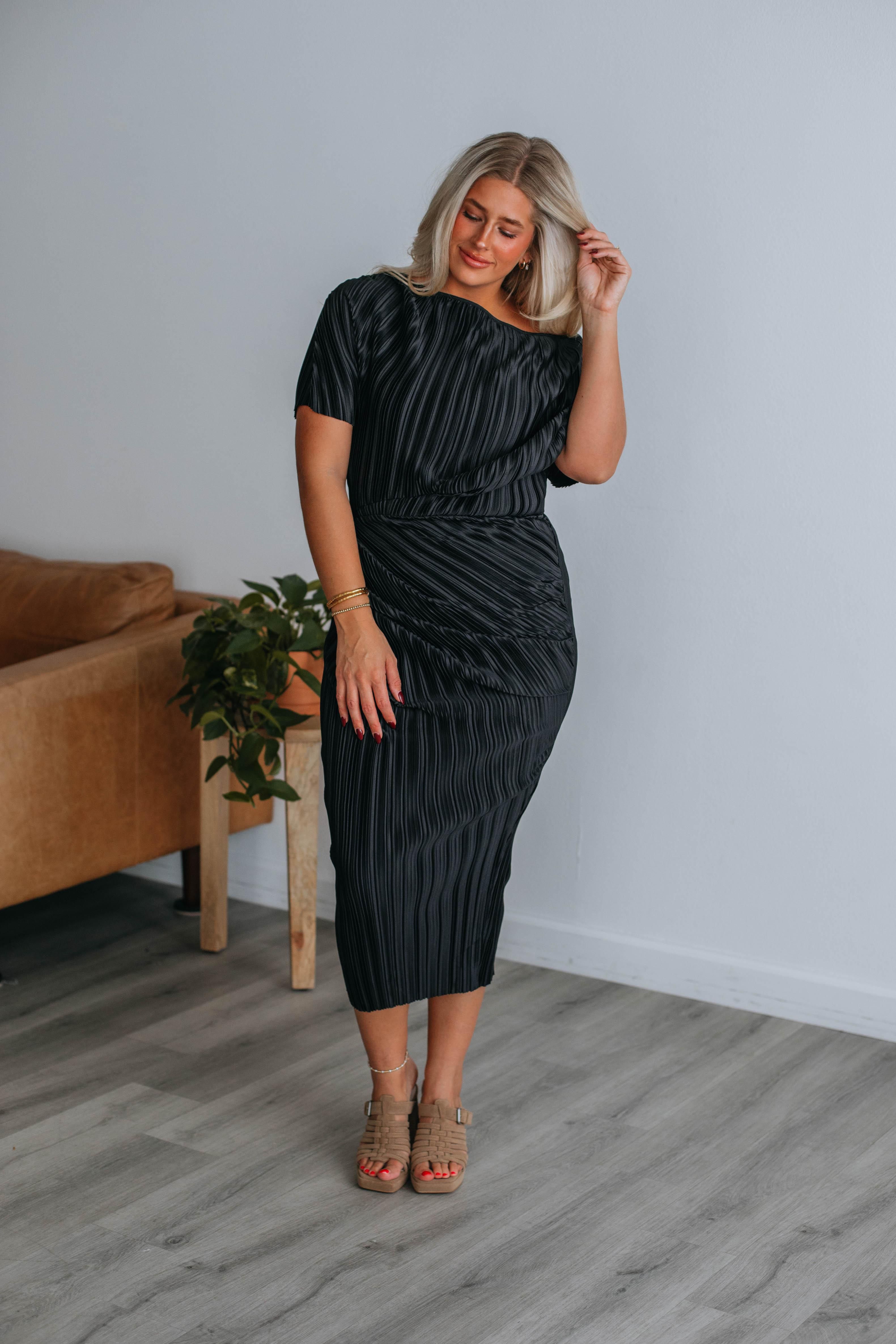 Tressa Midi Dress - Black sold by Wild Oak Boutique product image thumbnail 5