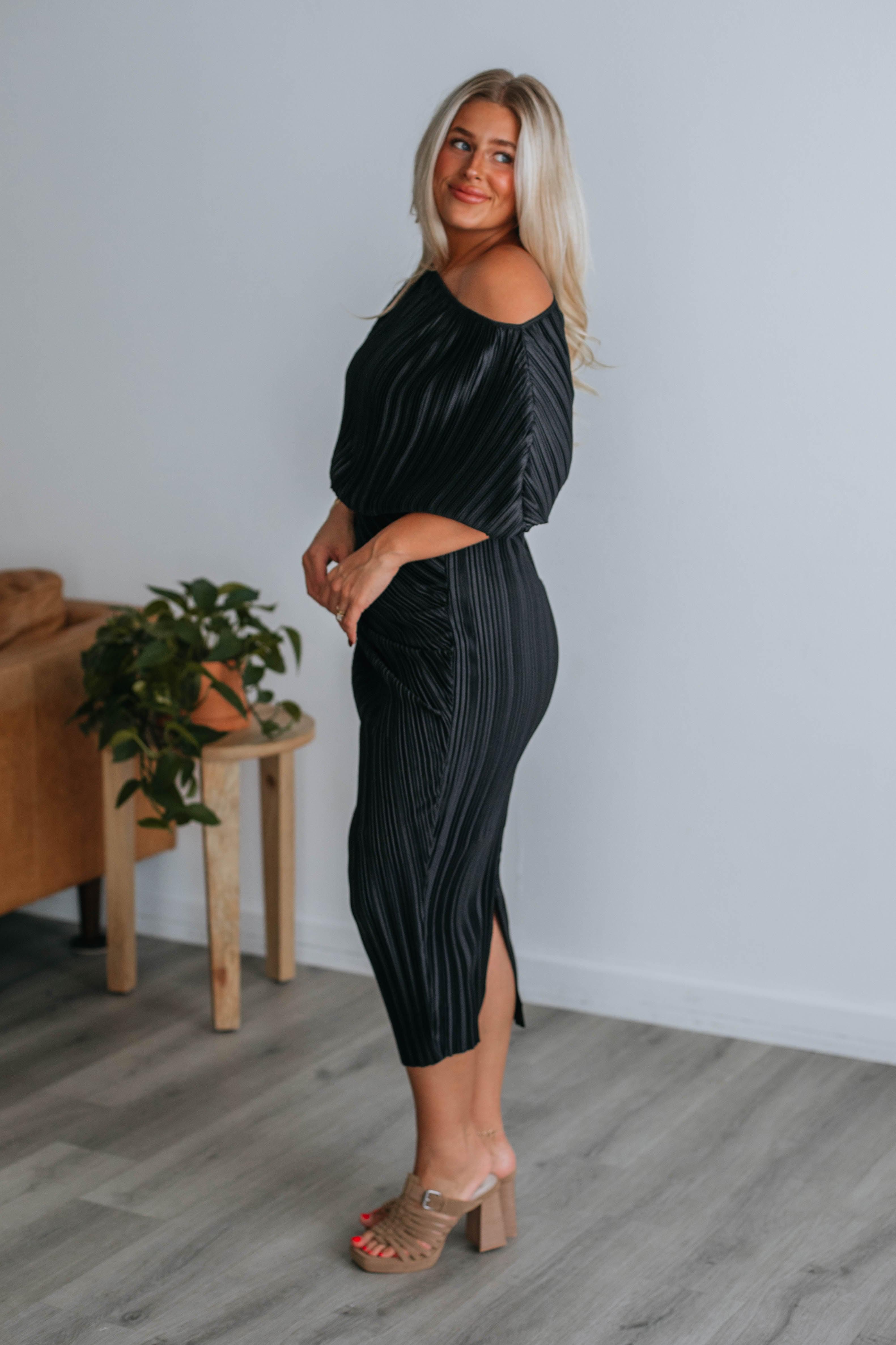 Tressa Midi Dress - Black sold by Wild Oak Boutique product image thumbnail 2