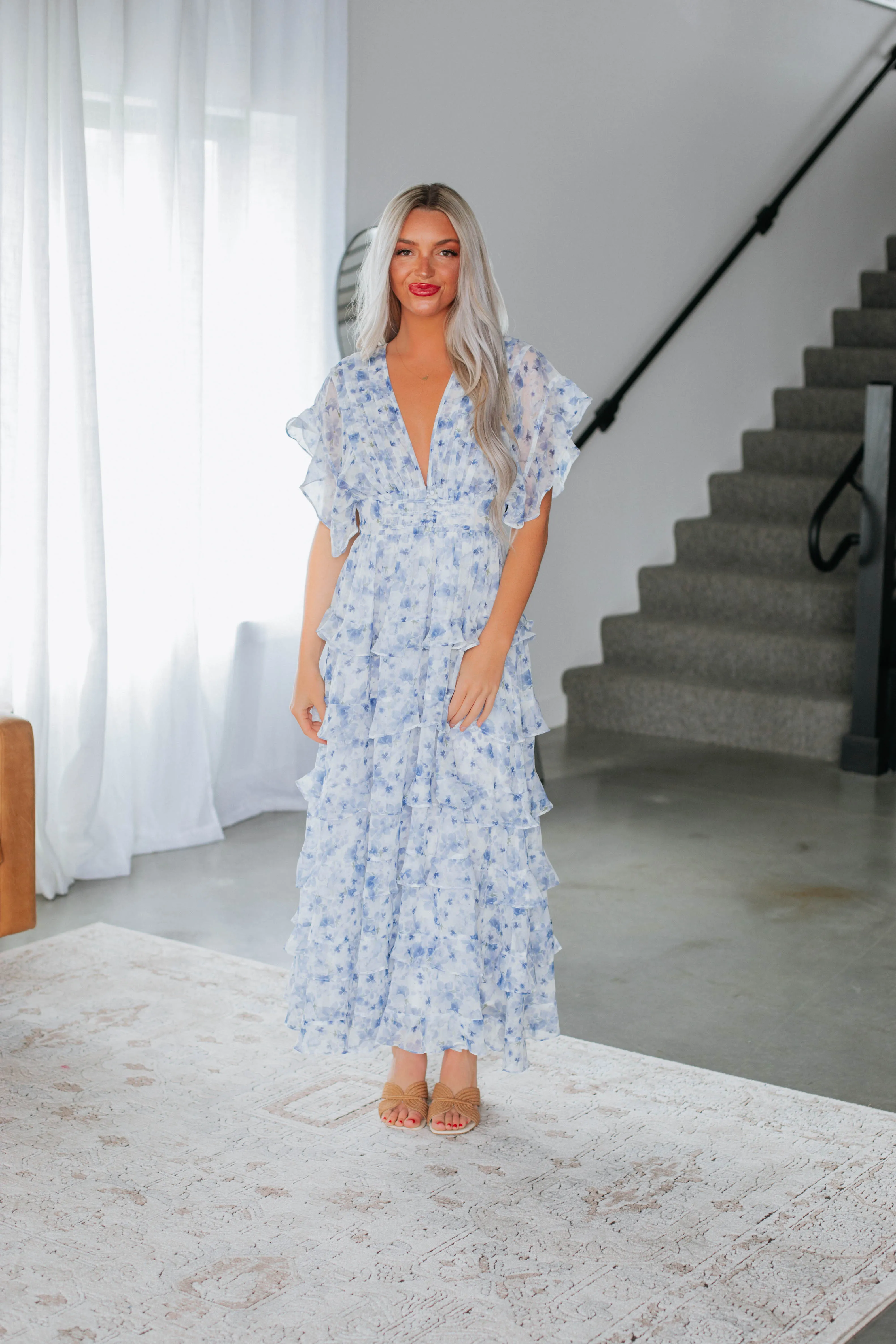 Daphnie Maxi Dress - Powder Blue sold by Wild Oak Boutique