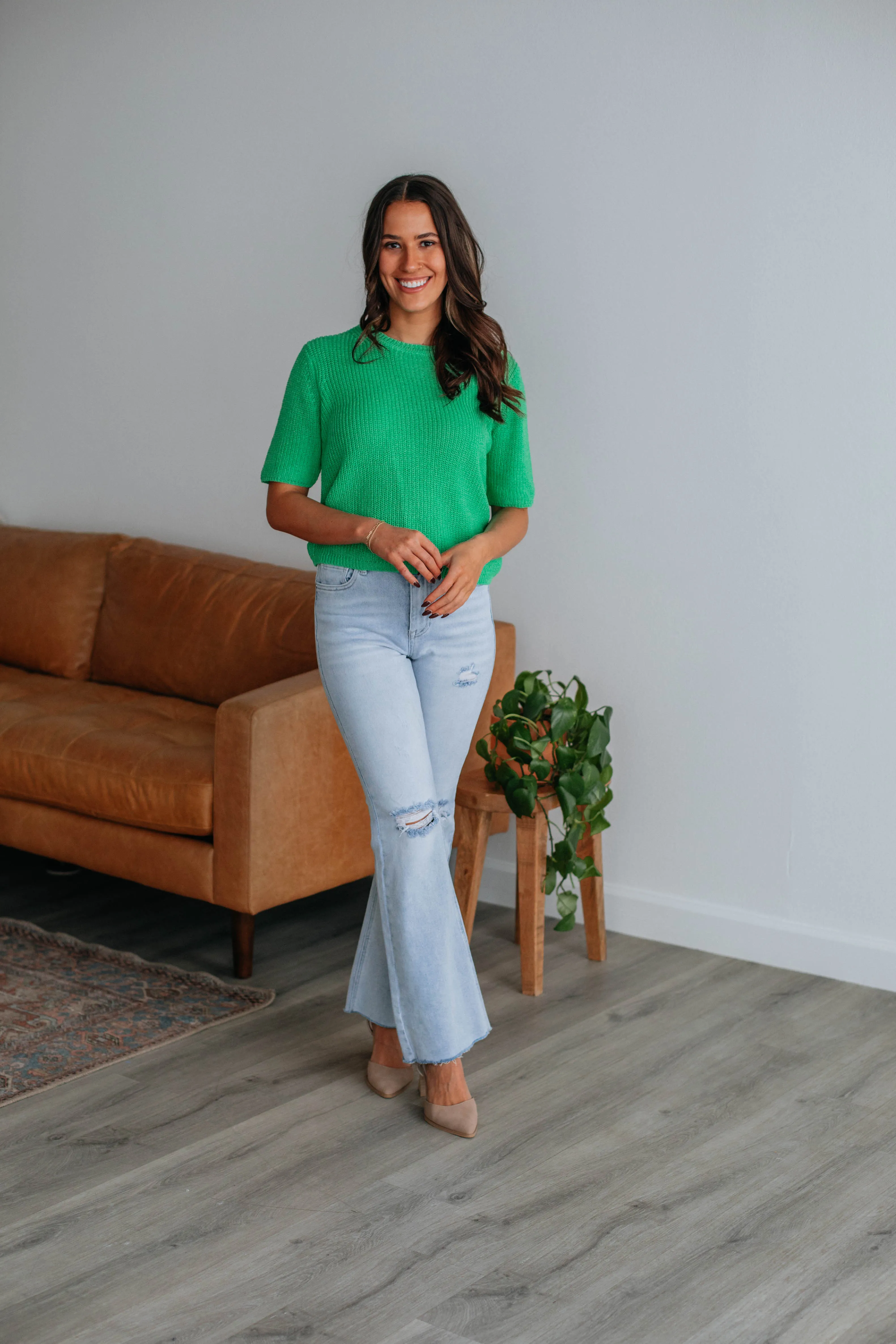 Ramia Knit Top - Apple sold by Wild Oak Boutique product image thumbnail 4