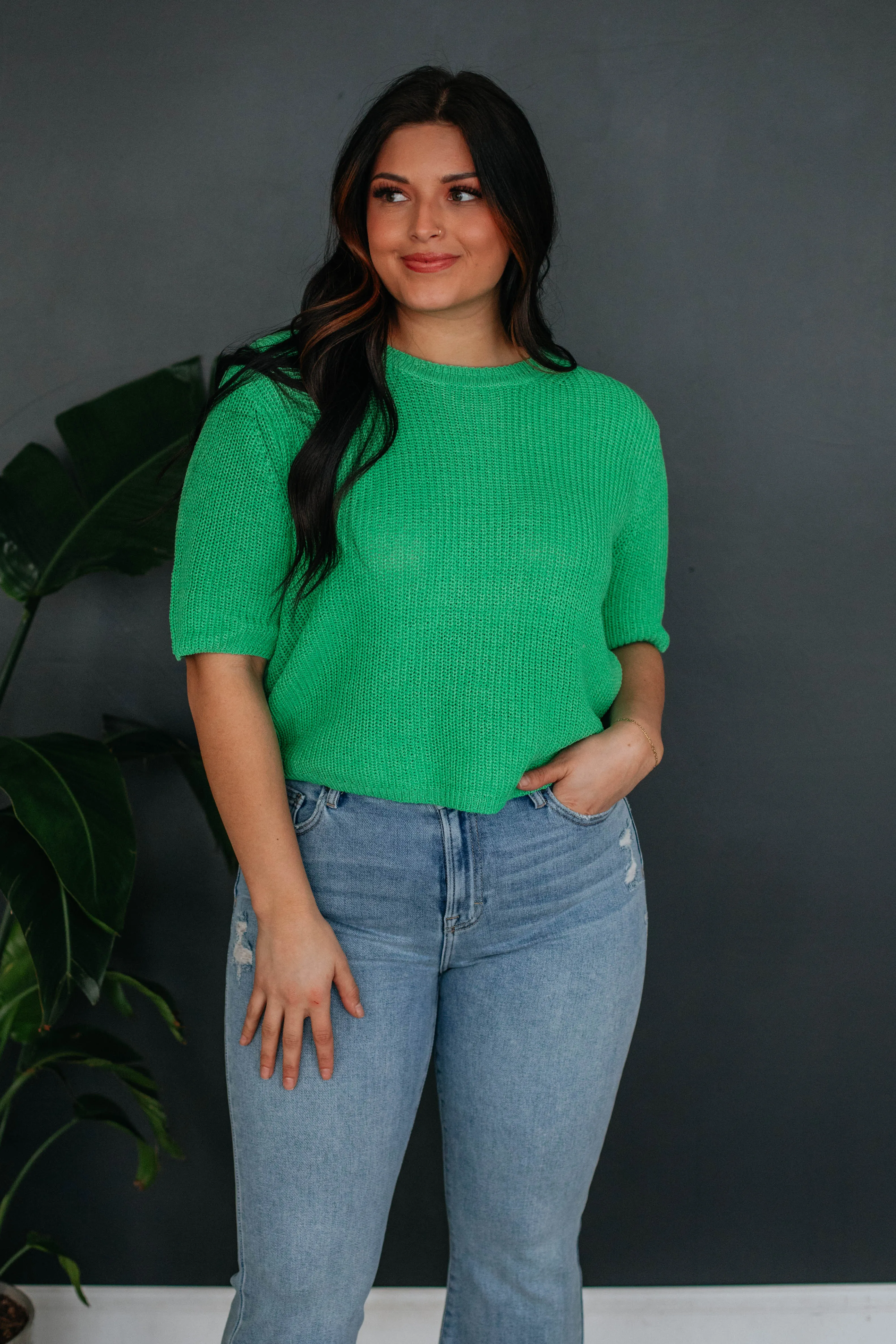 Ramia Knit Top - Apple sold by Wild Oak Boutique