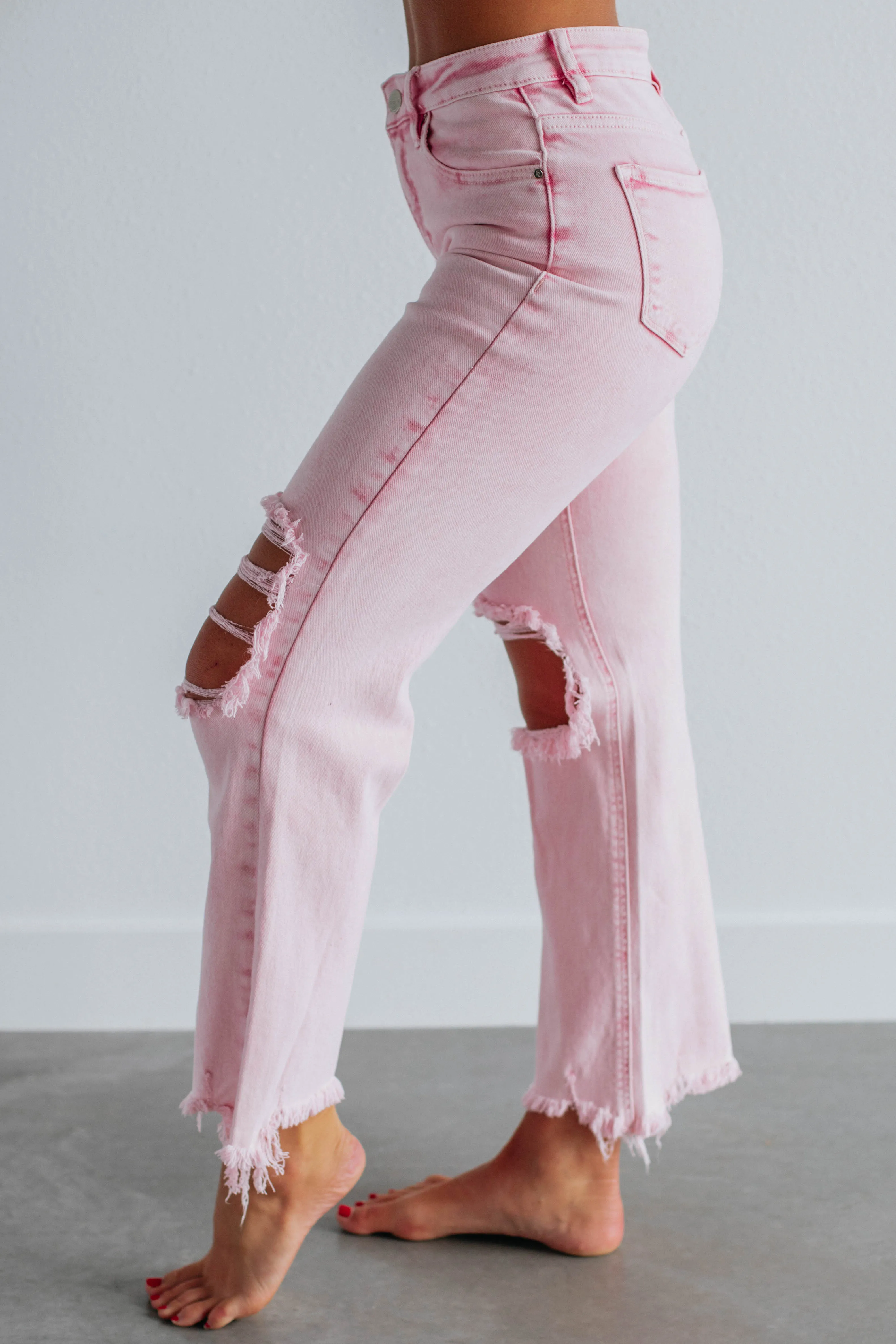 Willow Risen Jeans - Acid Pink sold by Wild Oak Boutique product image thumbnail 2
