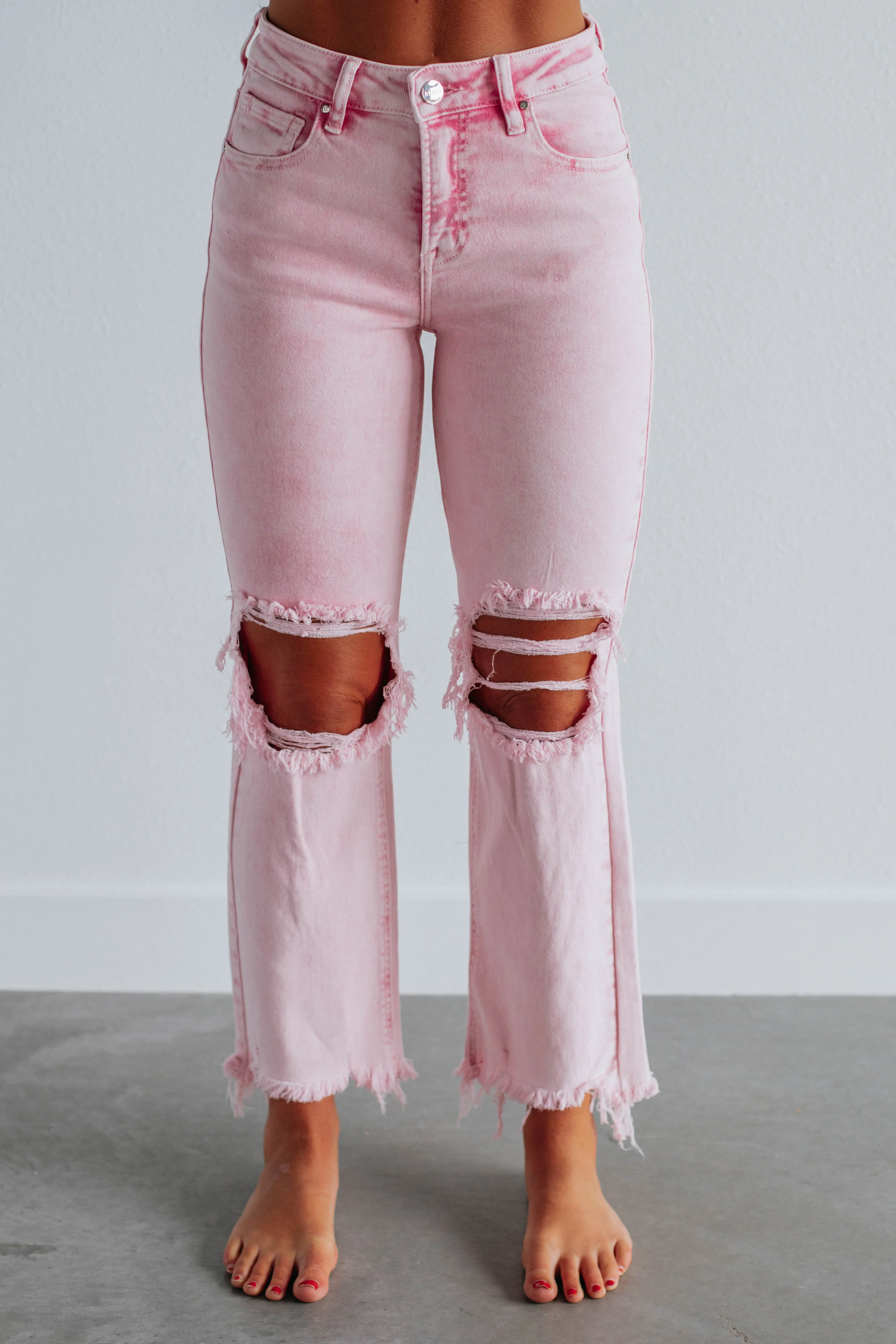 Willow Risen Jeans - Acid Pink sold by Wild Oak Boutique product image thumbnail 3