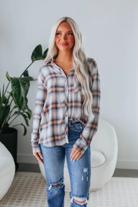 Wiley Flannel Top sold by Wild Oak Boutique