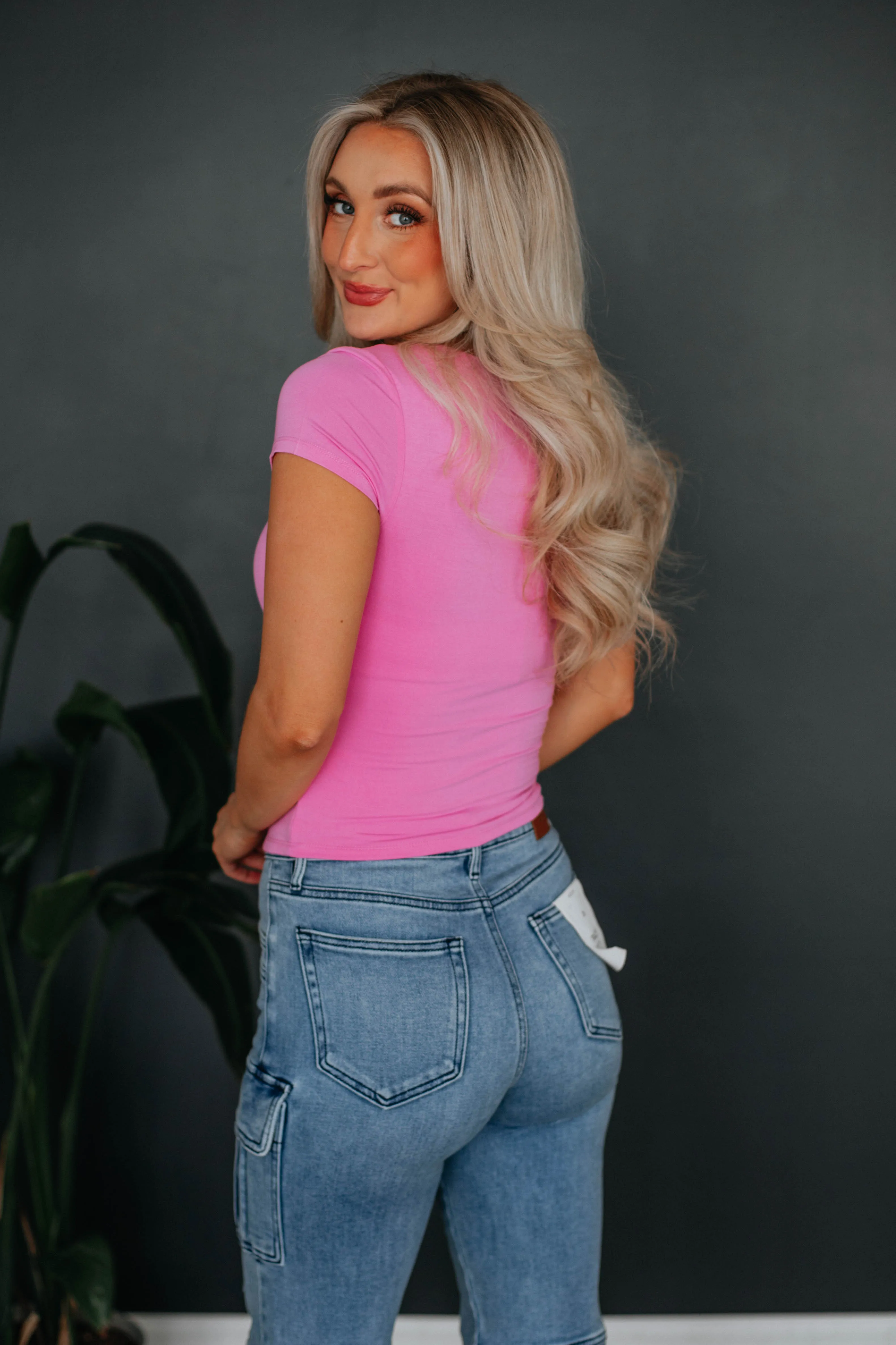 Jace Basic Top - Bubblegum sold by Wild Oak Boutique product image thumbnail 4