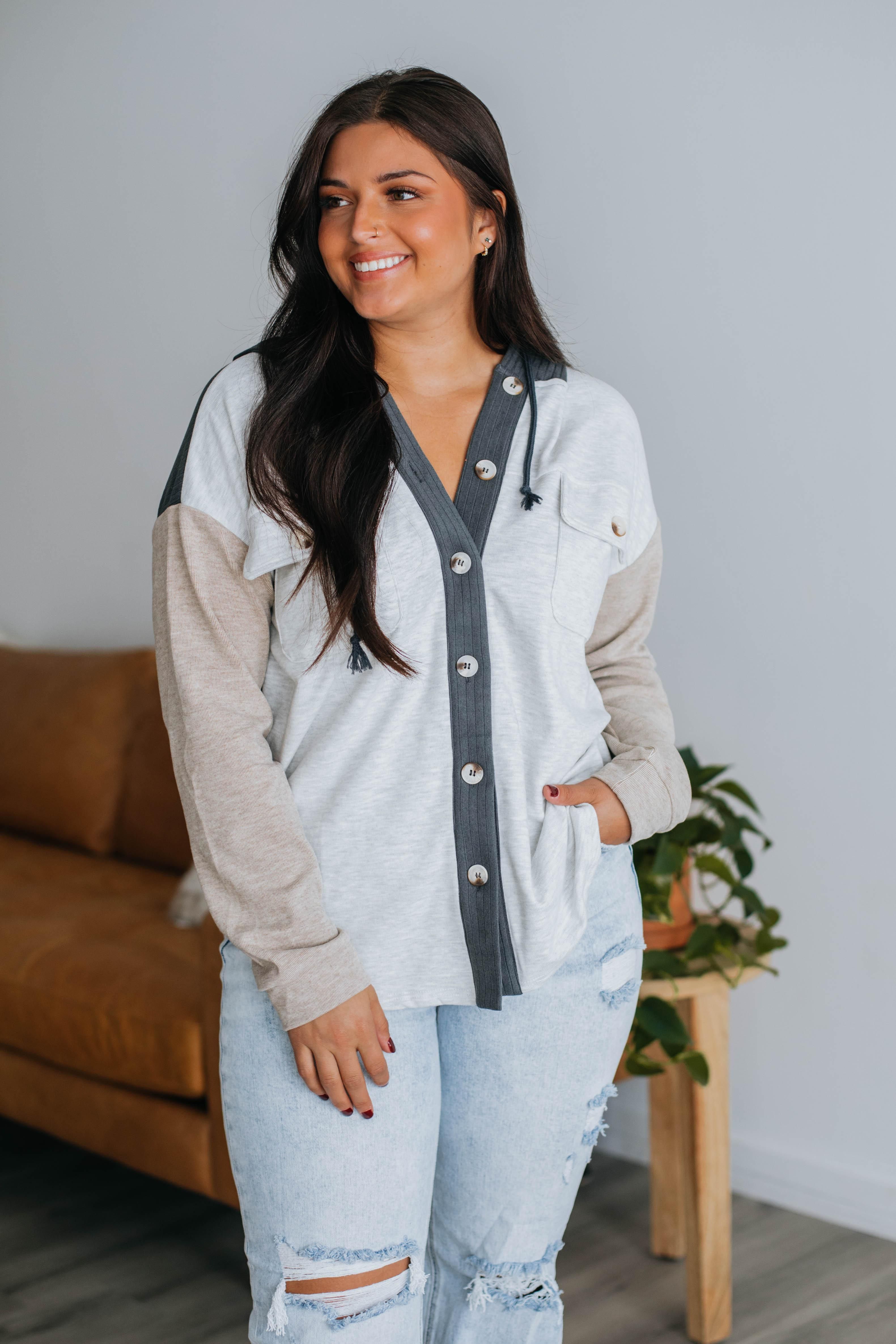 Etta Colorblock Shacket sold by Wild Oak Boutique product image thumbnail 6