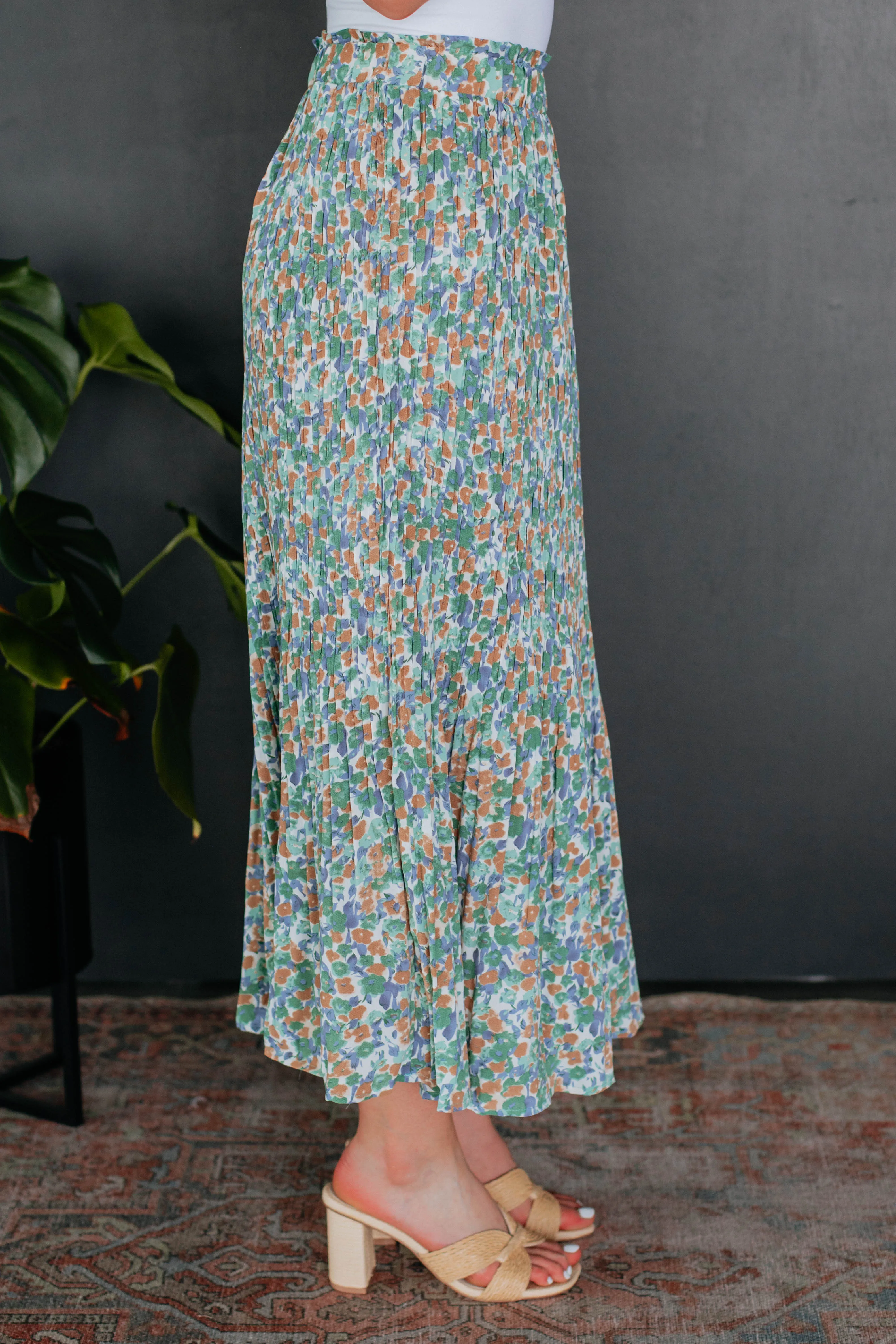 Addy Floral Skirt - Sage sold by Wild Oak Boutique product image thumbnail 5