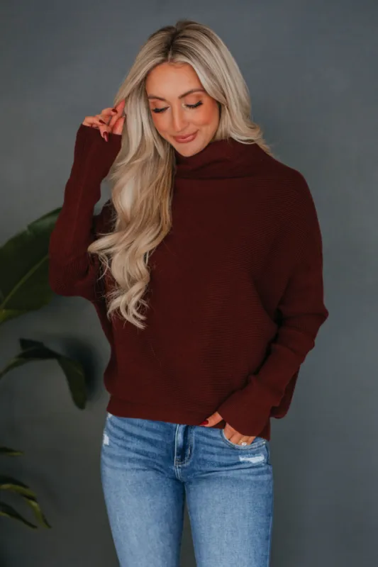 Gretchen Dolman Sweater - Mahogany sold by Wild Oak Boutique