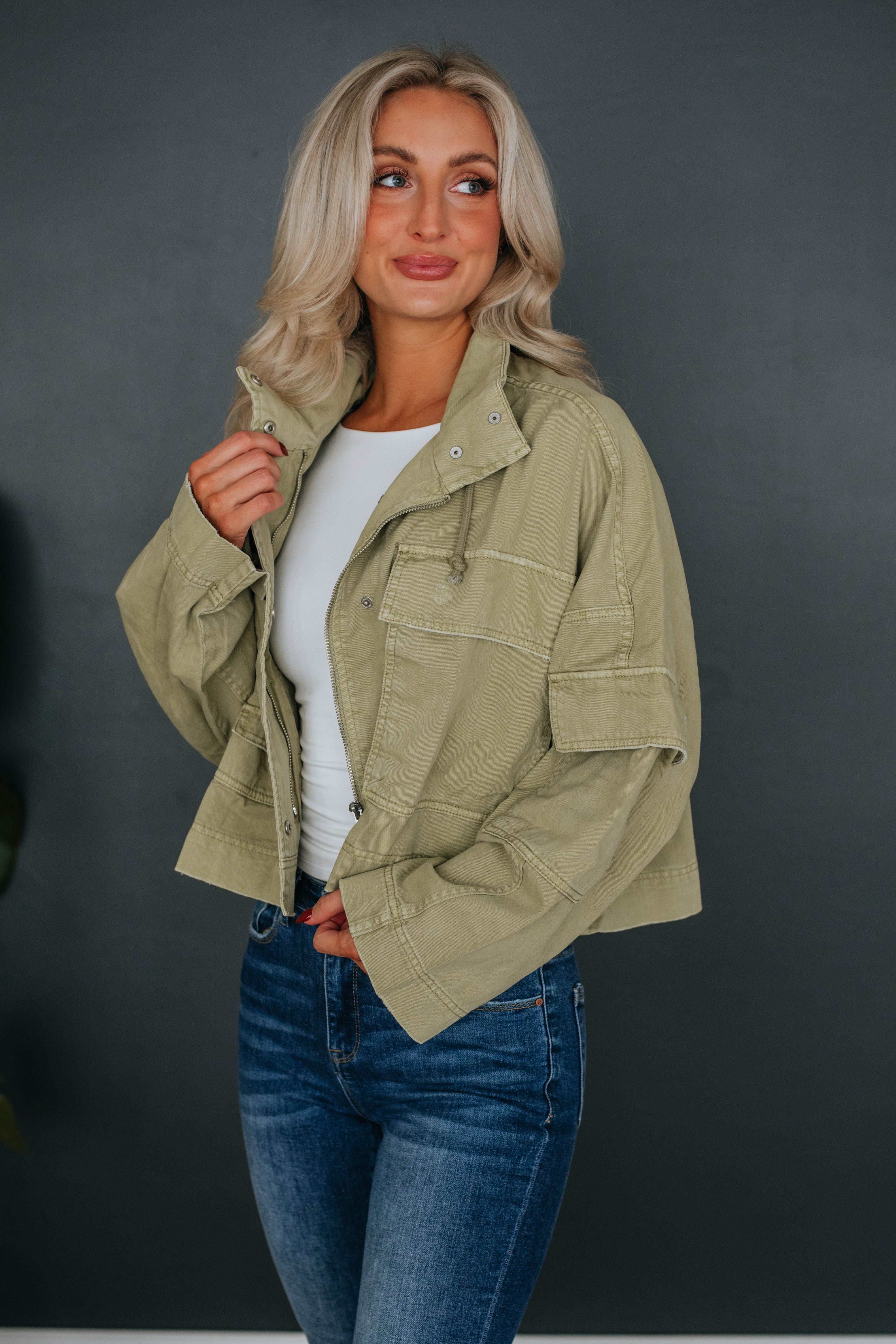 Ally Cropped Jacket sold by Wild Oak Boutique product image thumbnail 2