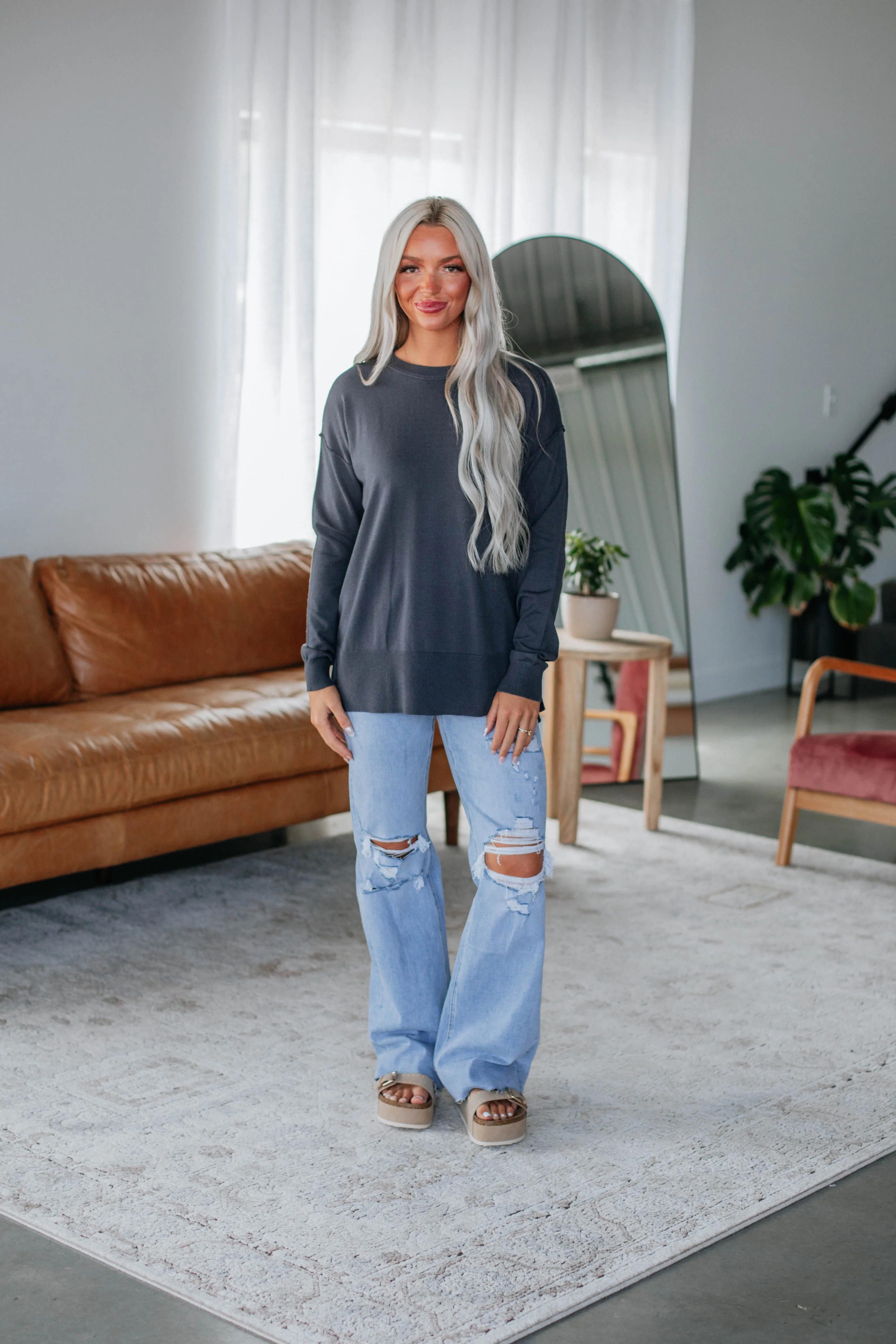 Kiersten Sweater - Midnight sold by Wild Oak Boutique product image thumbnail 2