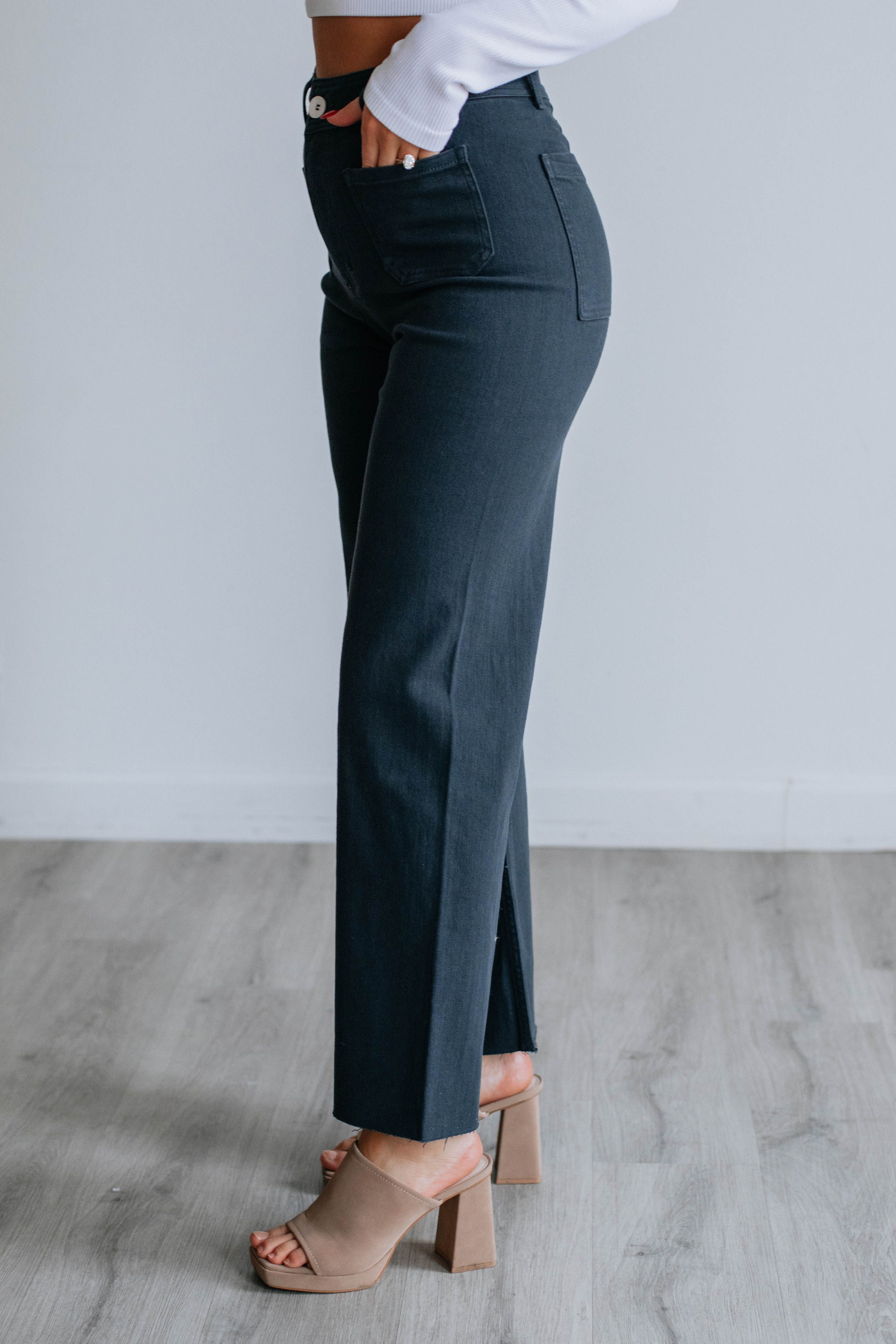 Hannah Wide Leg Pants - Navy sold by Wild Oak Boutique product image thumbnail 5