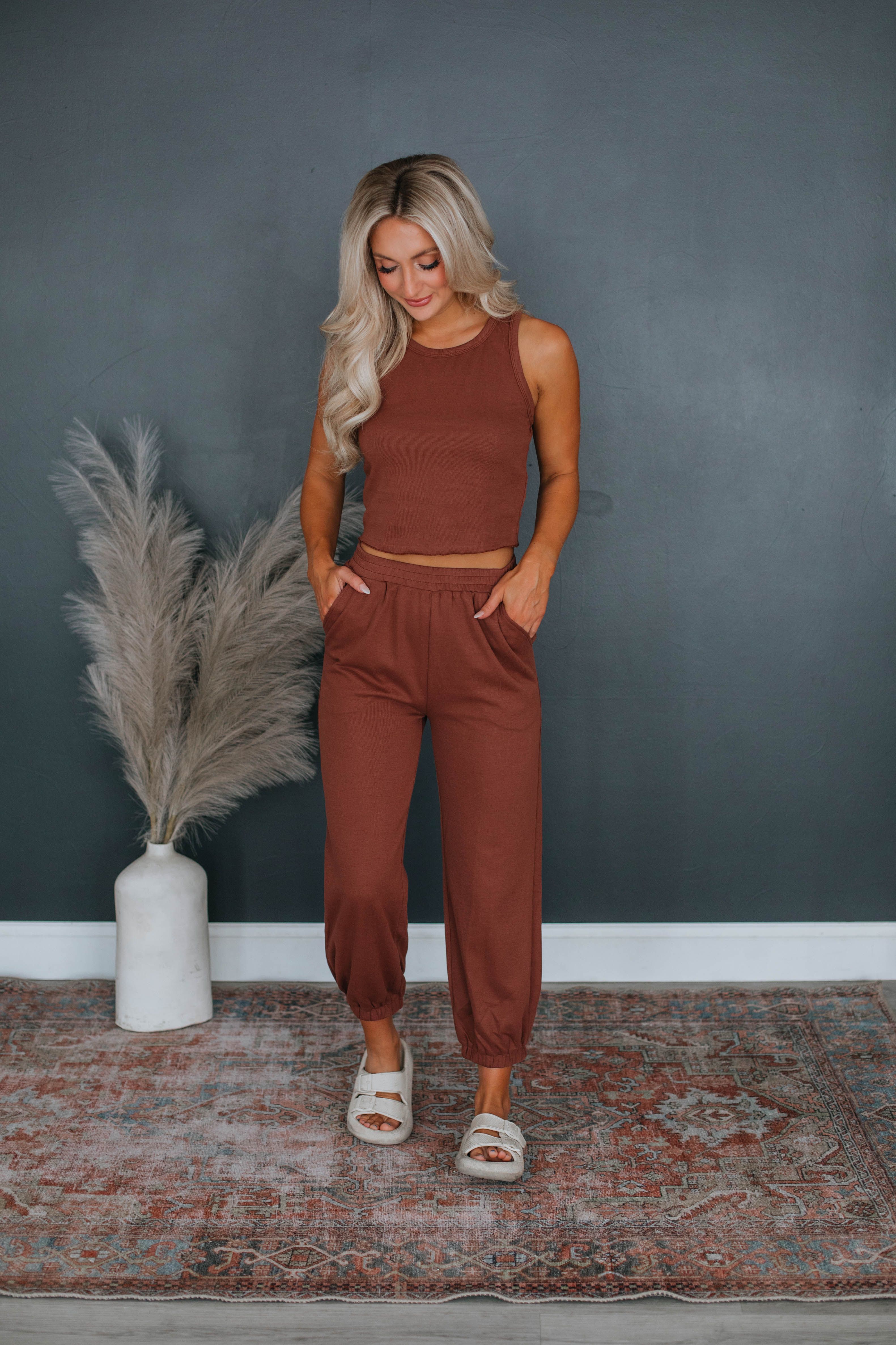 Dax Two-Piece Lounge Set - Chestnut sold by Wild Oak Boutique product image thumbnail 3