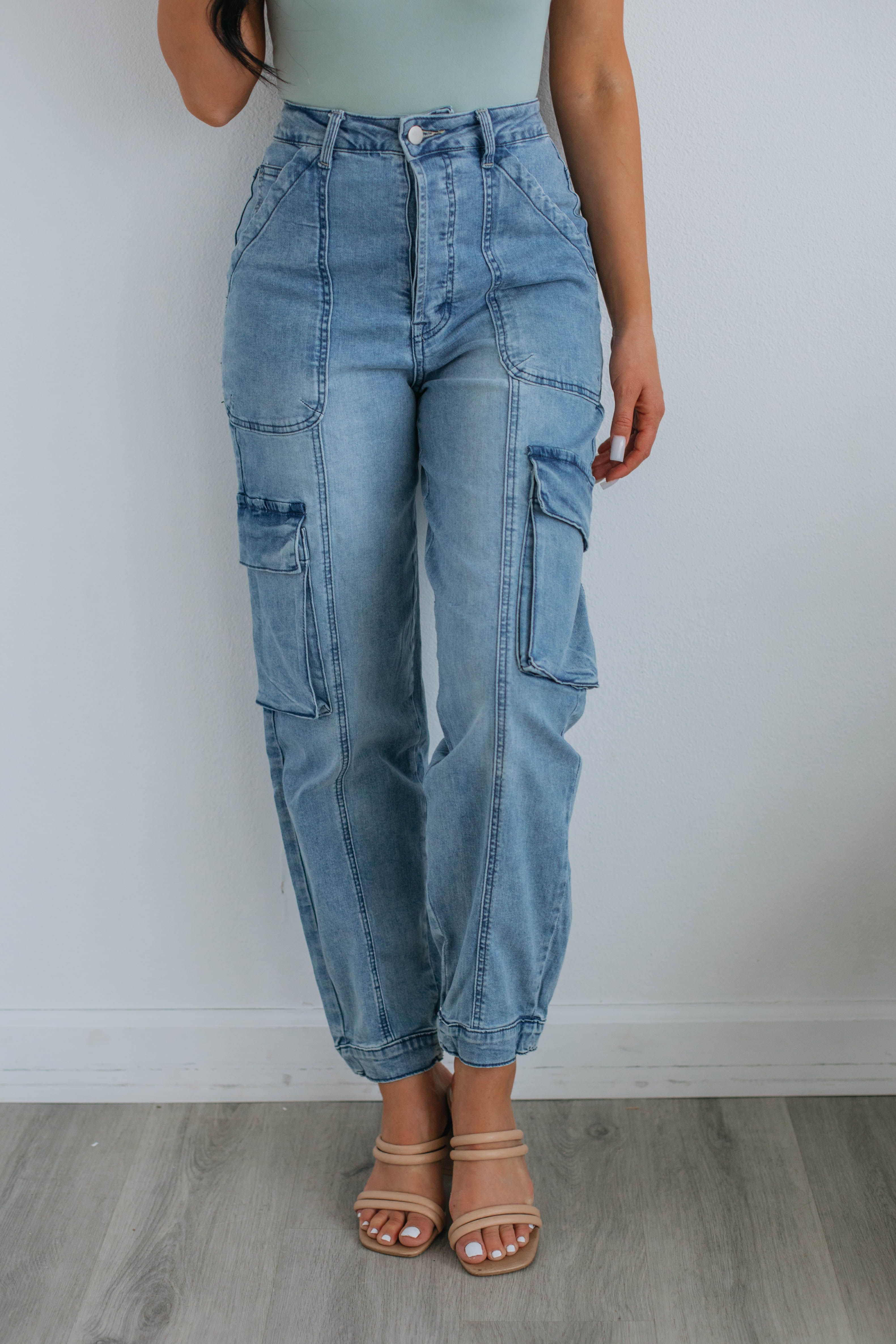 Blaine Denim Joggers sold by Wild Oak Boutique product image thumbnail 2