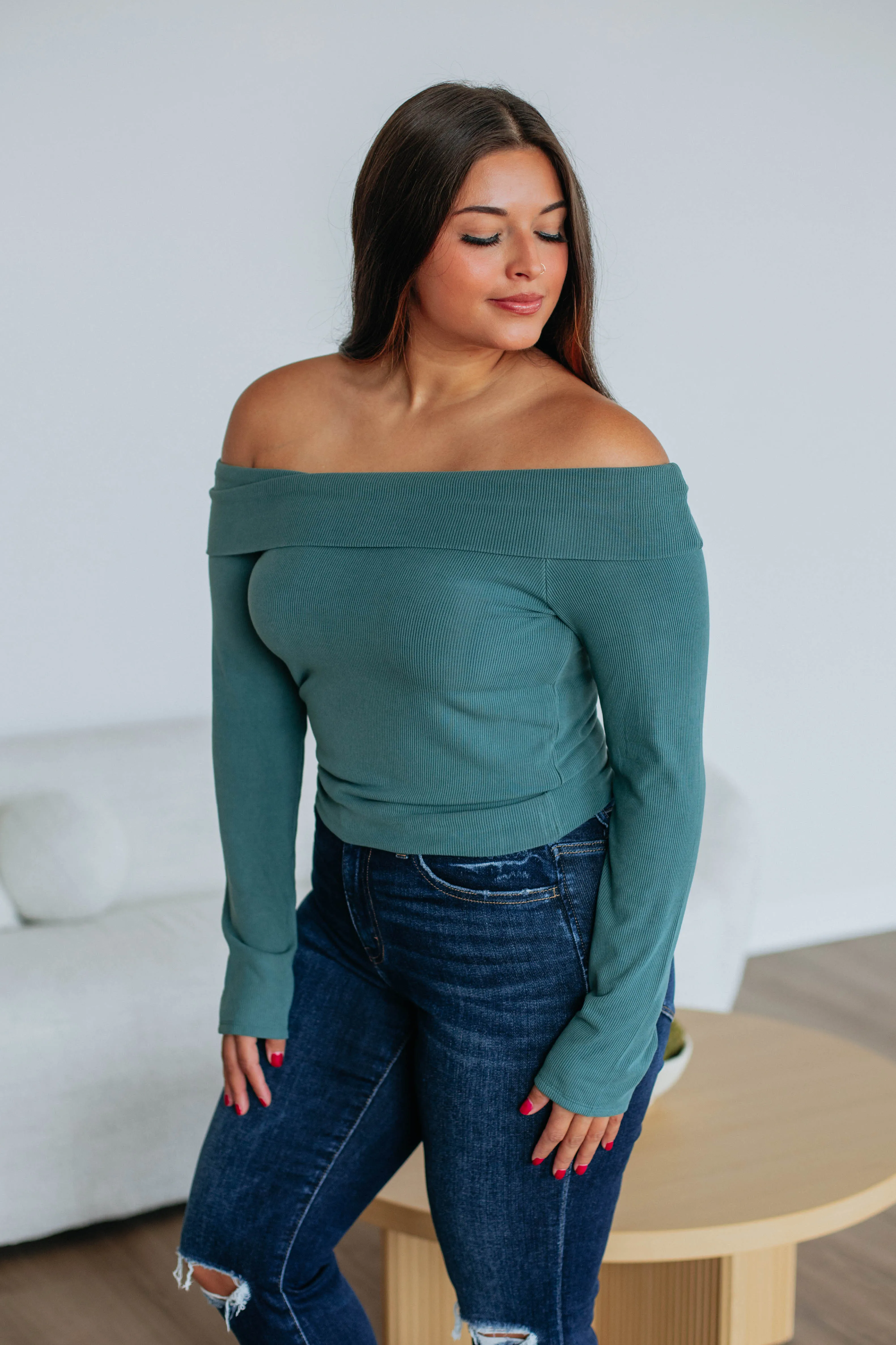 Downtown Dates Top - Jade sold by Wild Oak Boutique product image thumbnail 5