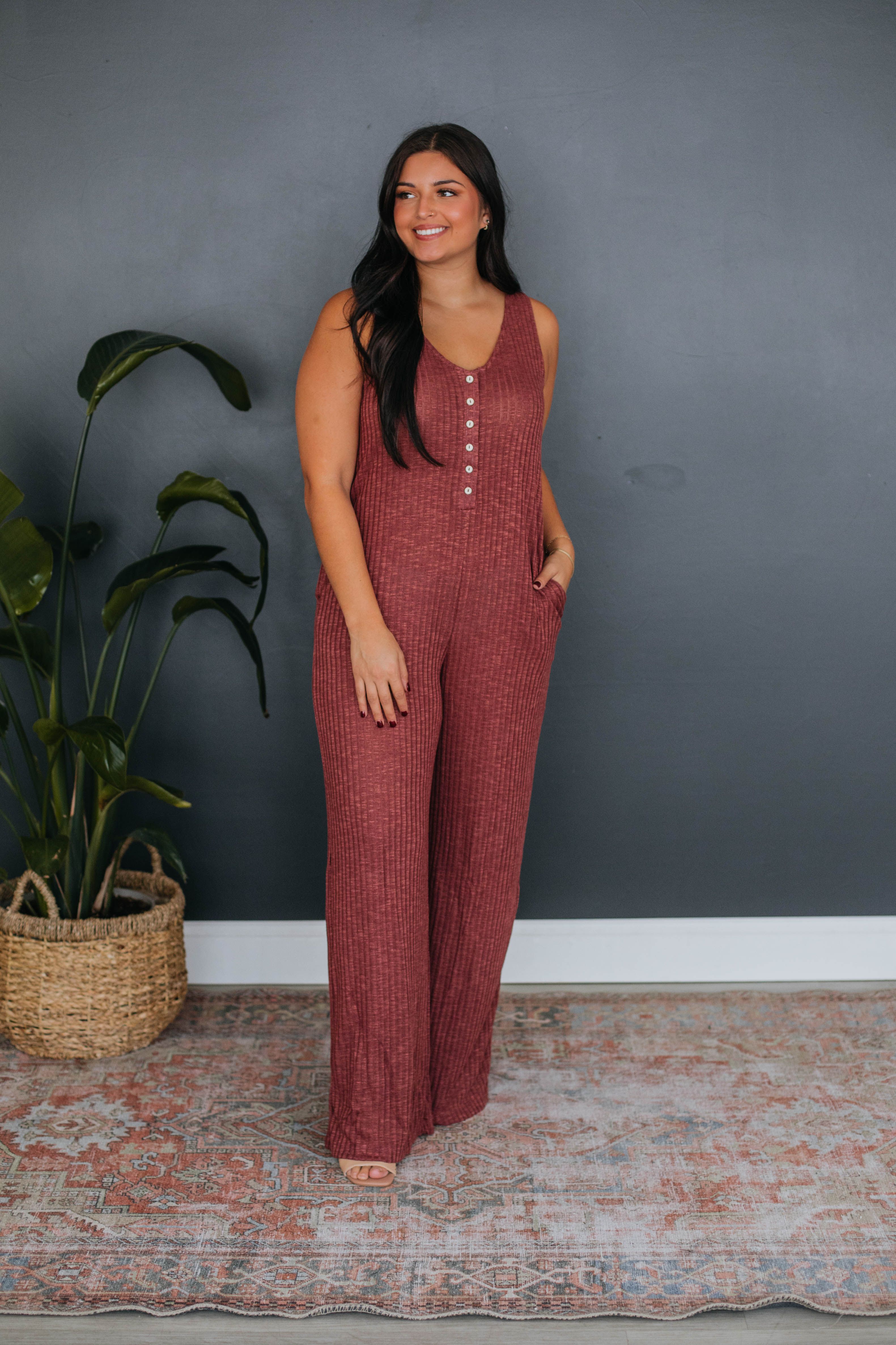 Campbell Ribbed Jumpsuit sold by Wild Oak Boutique product image thumbnail 2