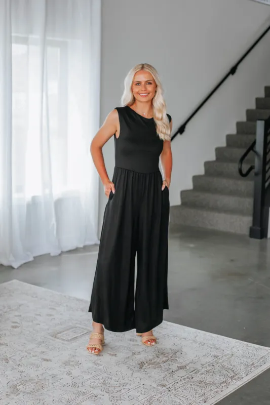 Halayna Jumpsuit - Black sold by Wild Oak Boutique