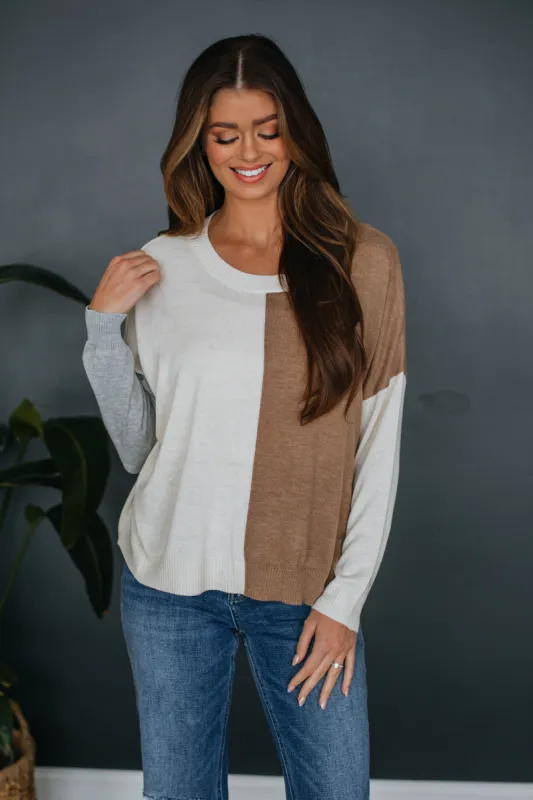 Bobbi Colorblock Sweater made by Blu Pepper