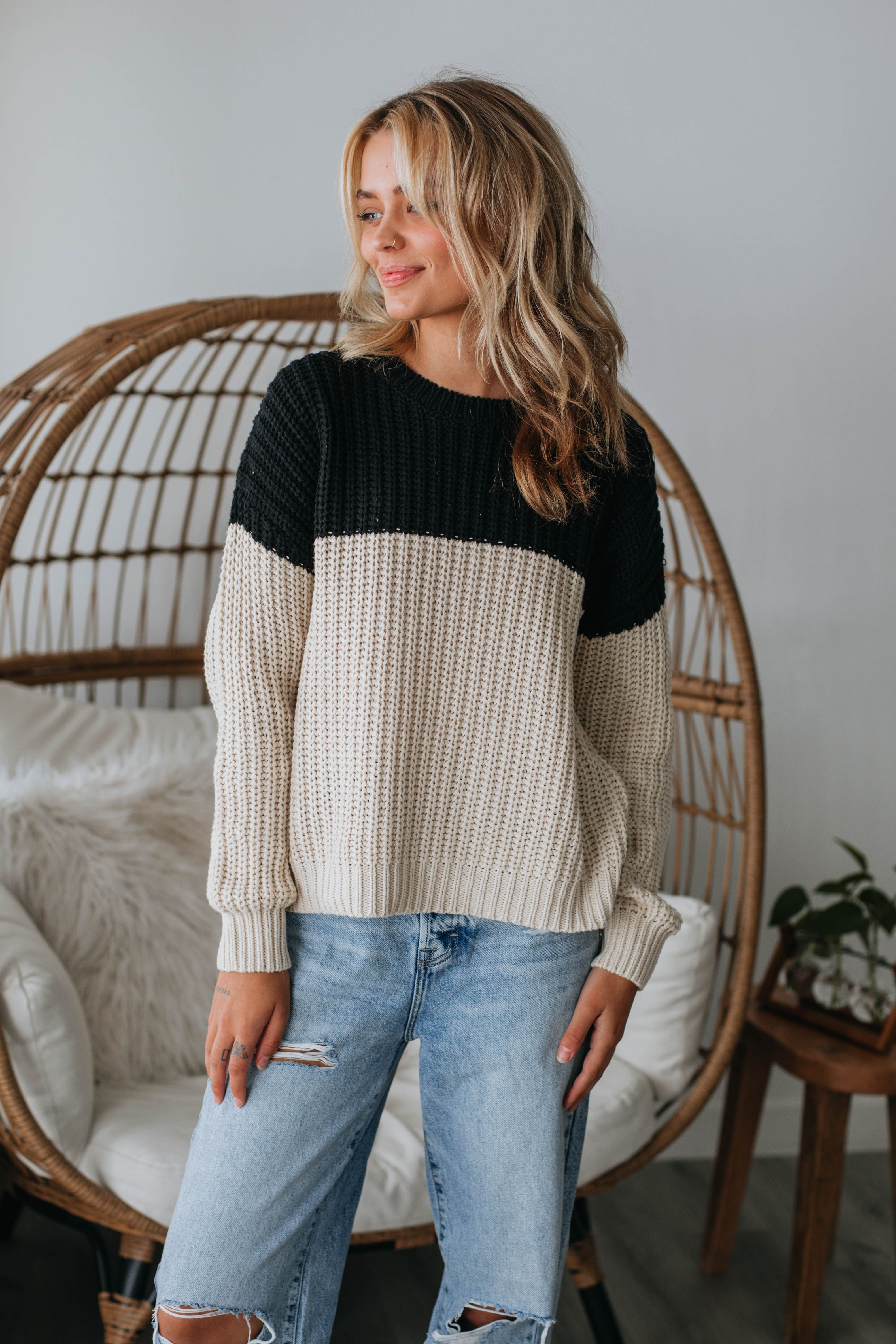 Rosetta Colorblock Sweater sold by Wild Oak Boutique