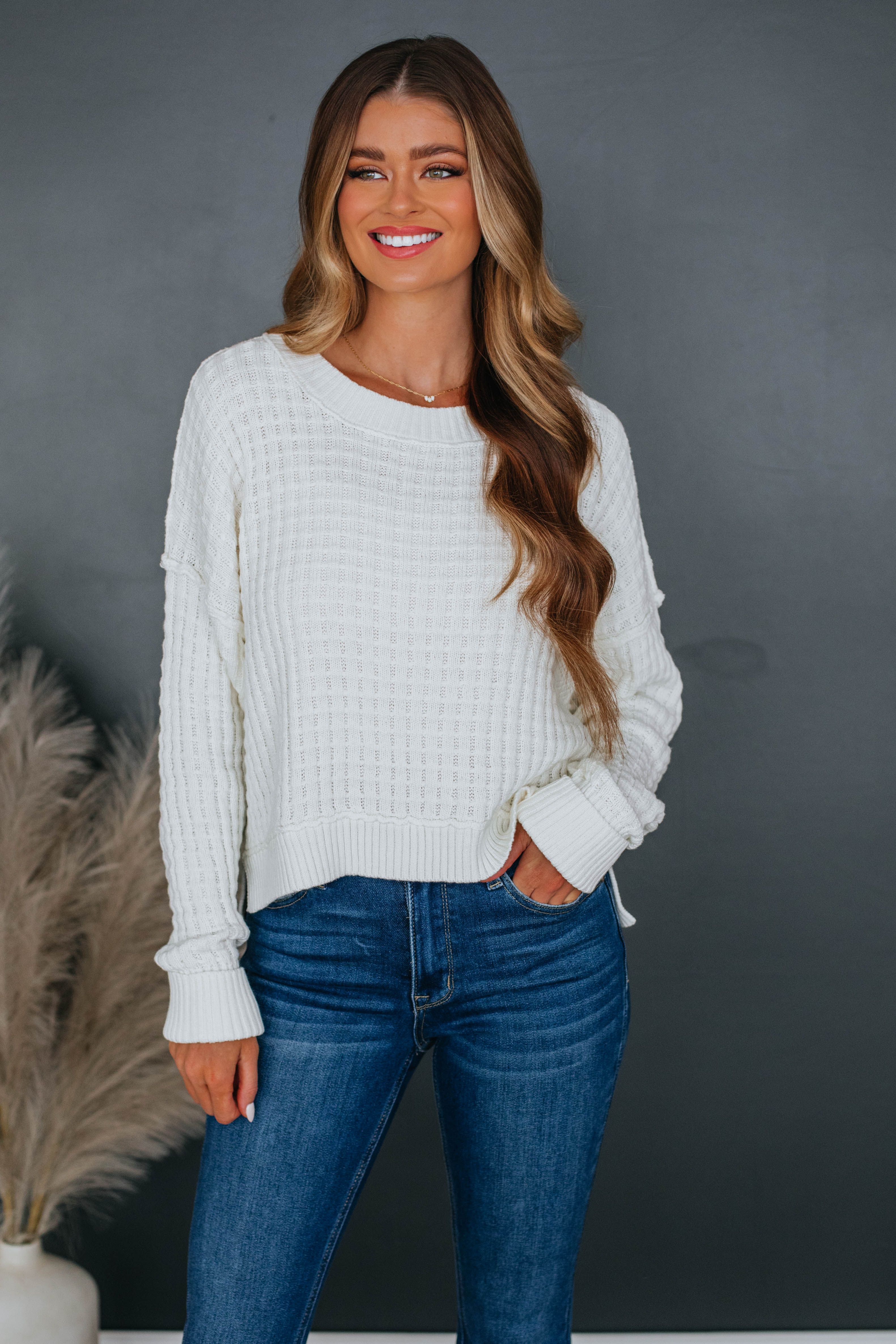 Adelaide Sweater - Ivory sold by Wild Oak Boutique