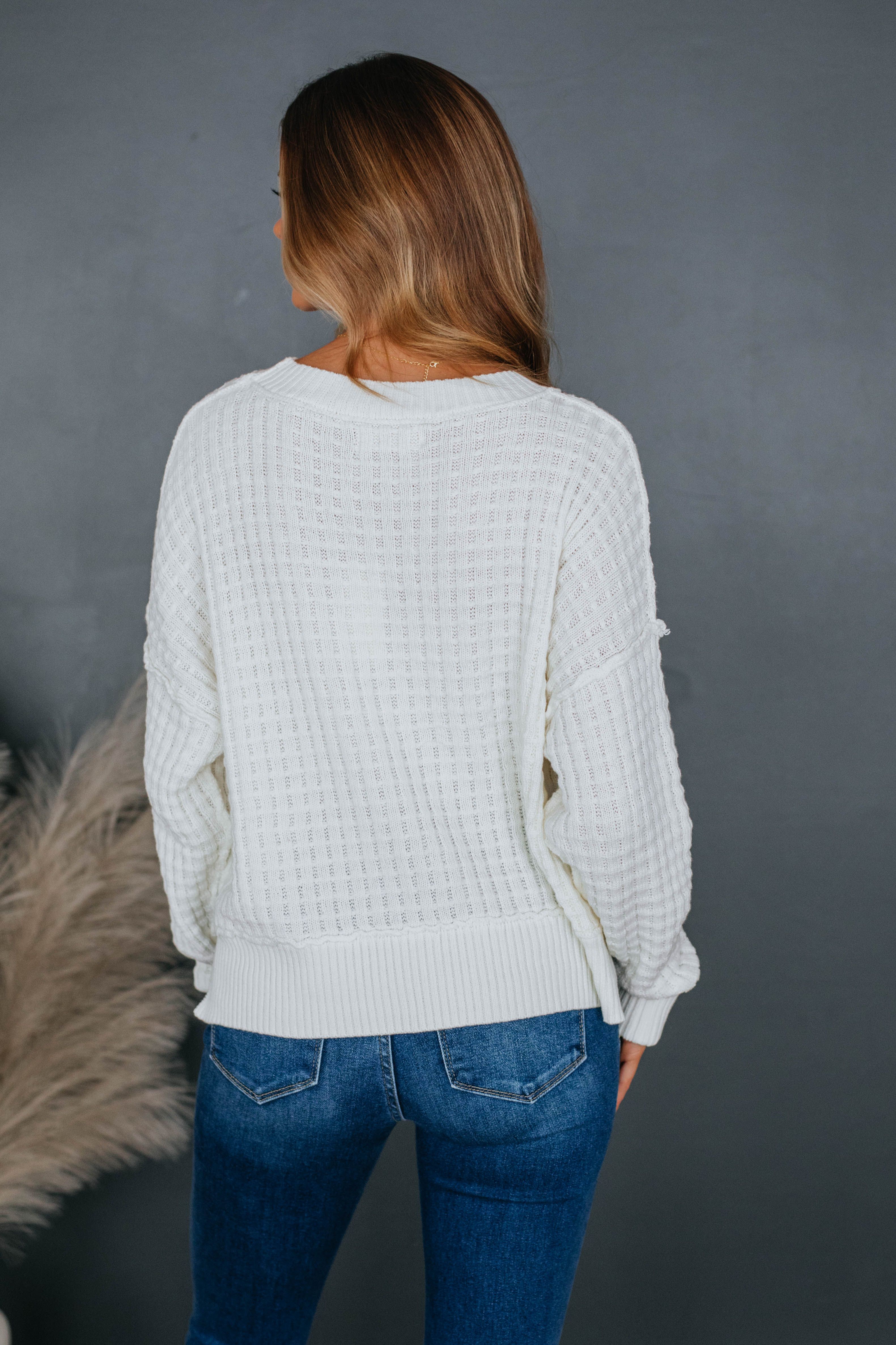 Adelaide Sweater - Ivory sold by Wild Oak Boutique product image thumbnail 5